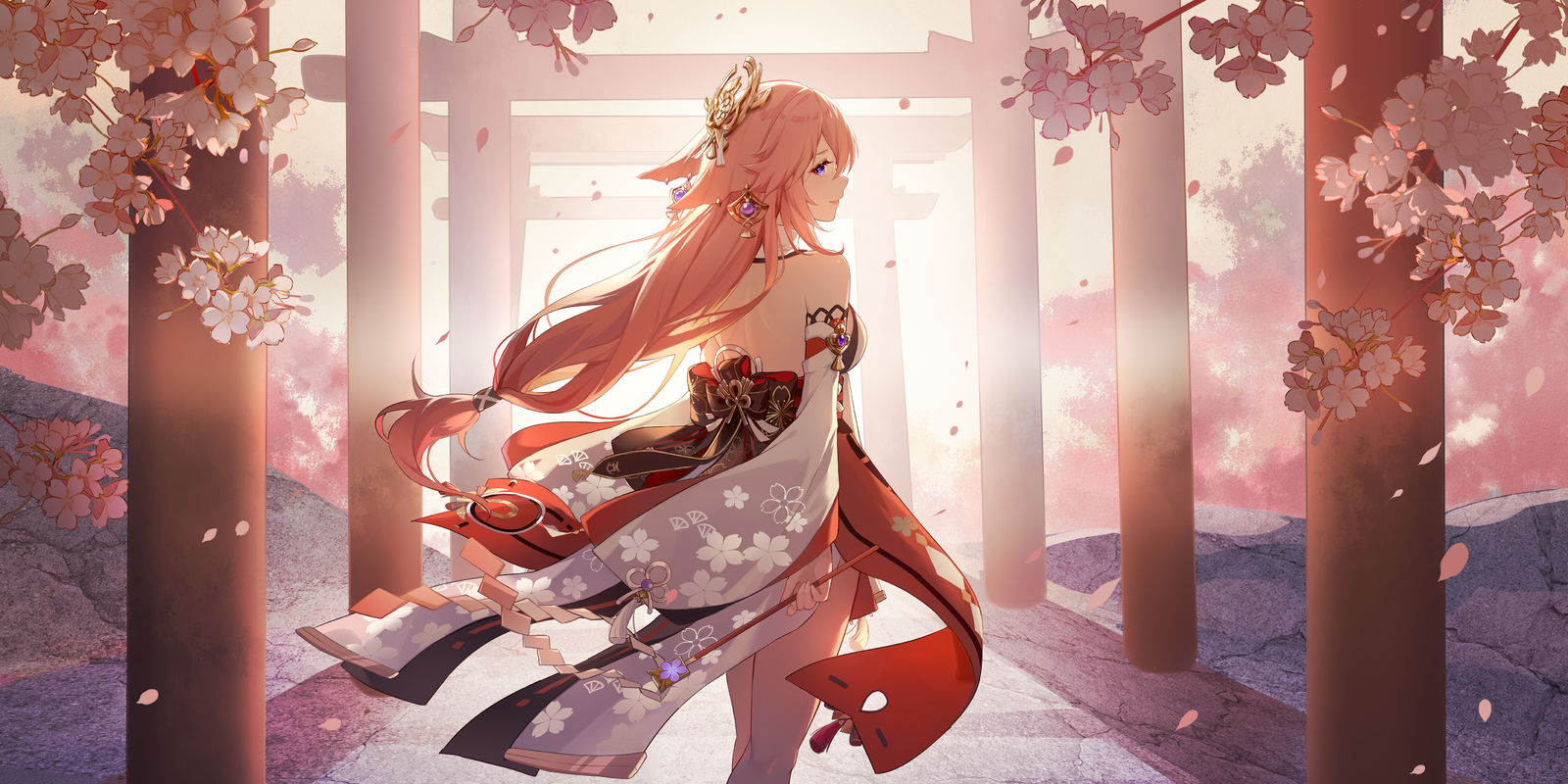 八重神子插画图片壁纸