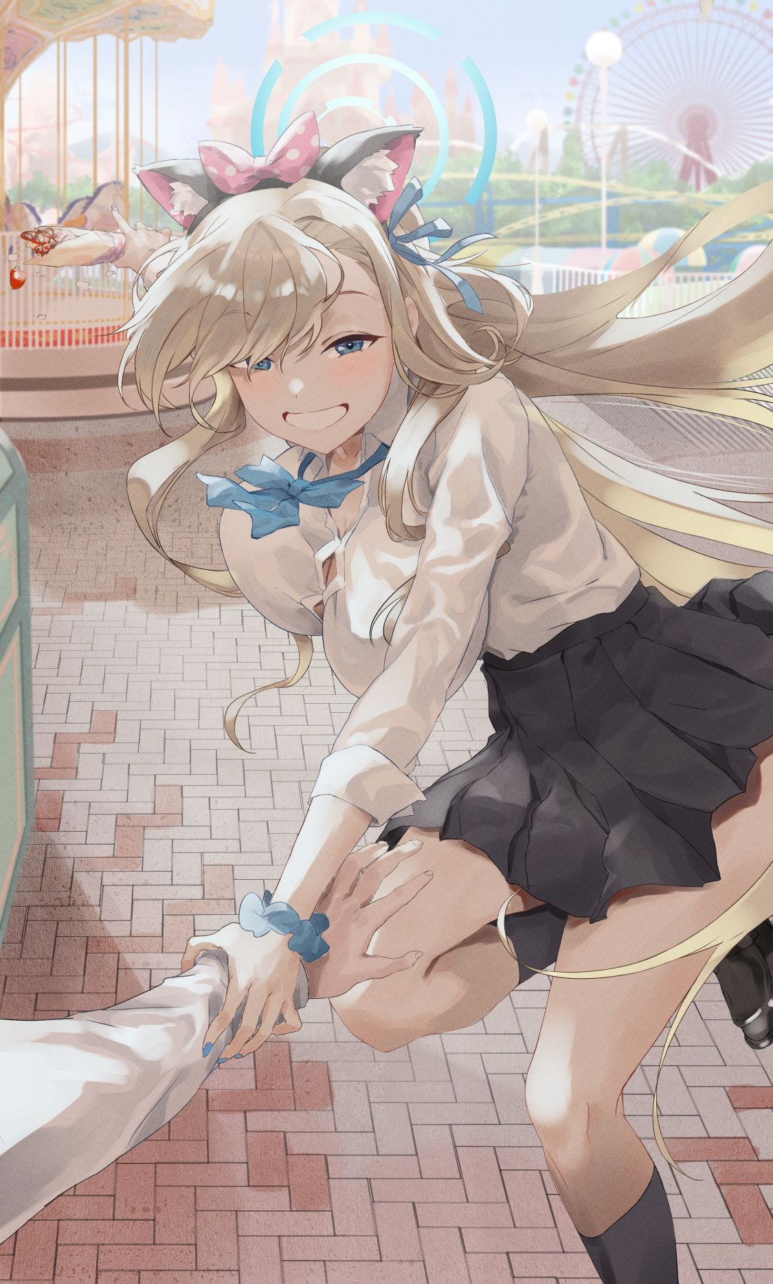 游乐园约会插画图片壁纸