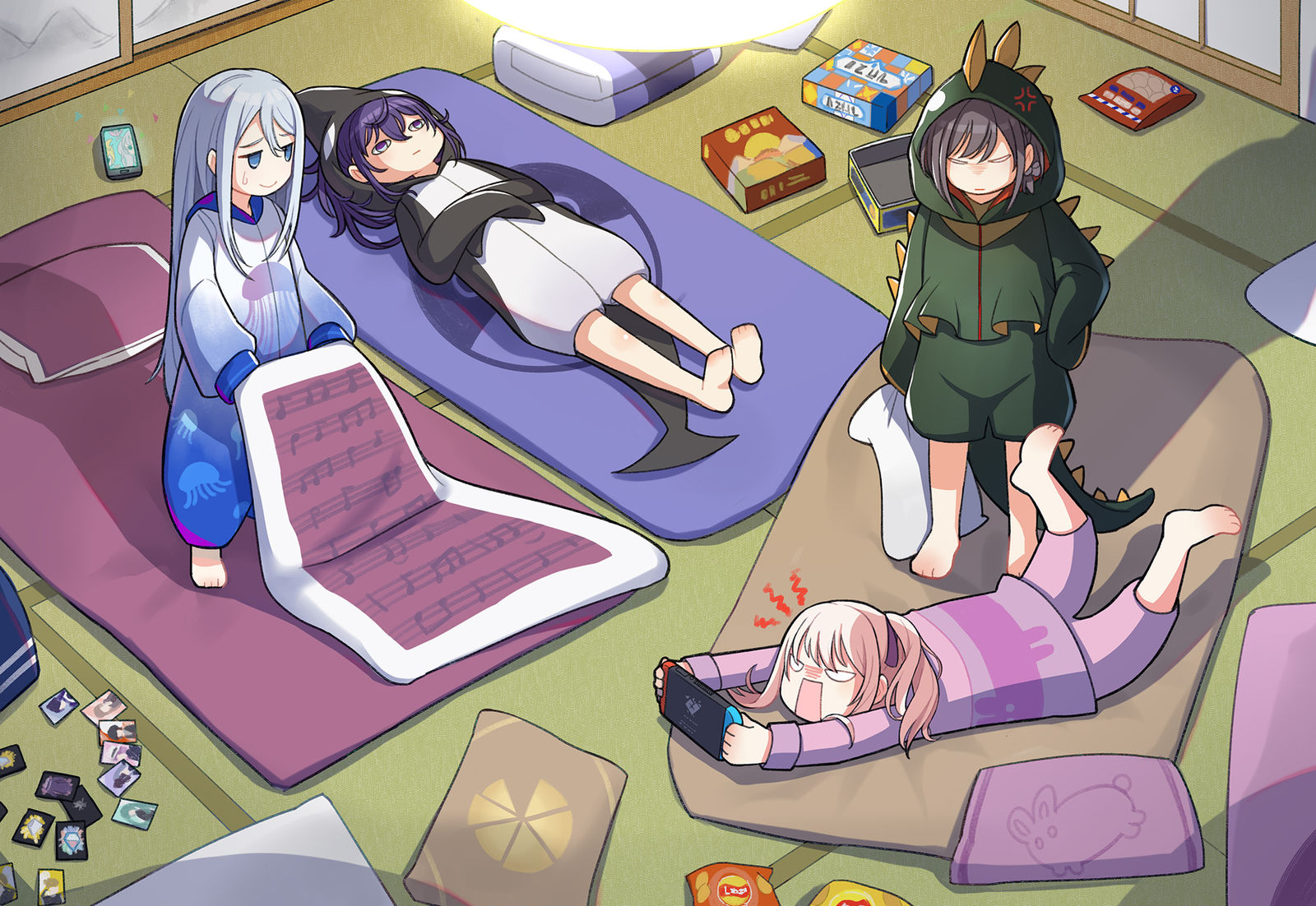 睡衣派对…？插画图片壁纸