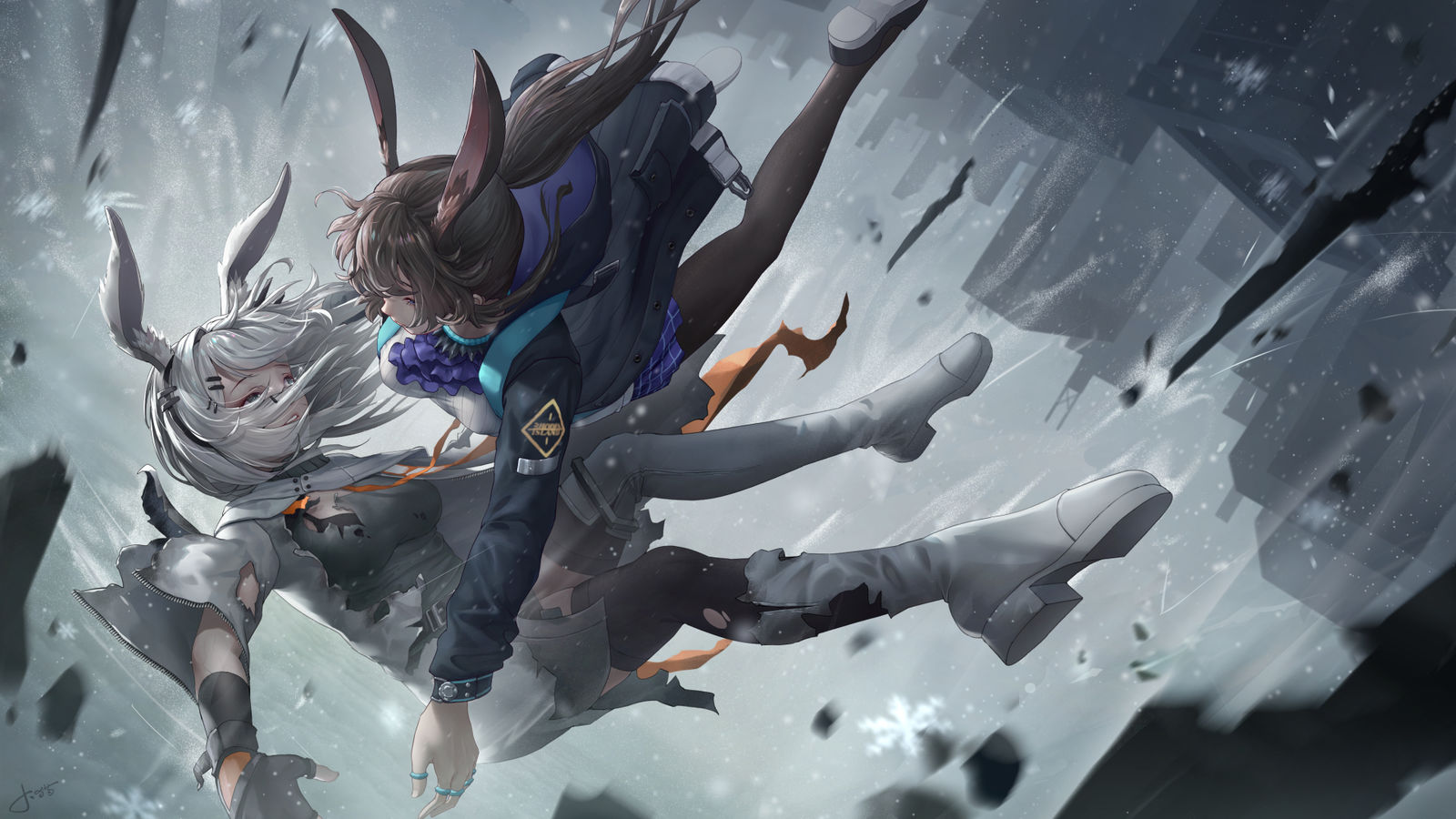 White&Black插画图片壁纸