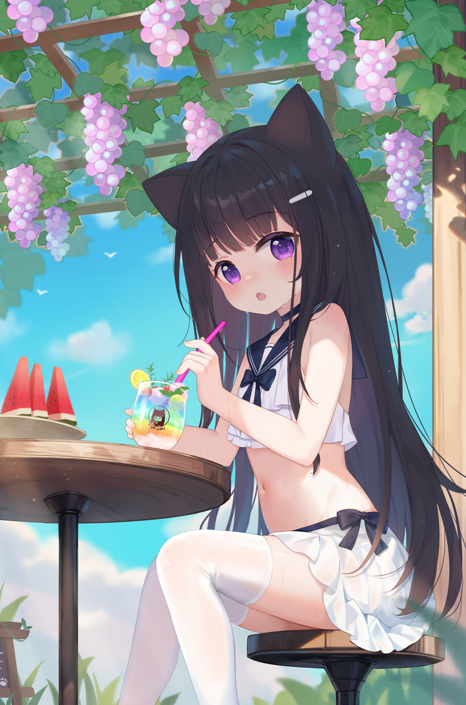 夏日冰饮-女孩子原创