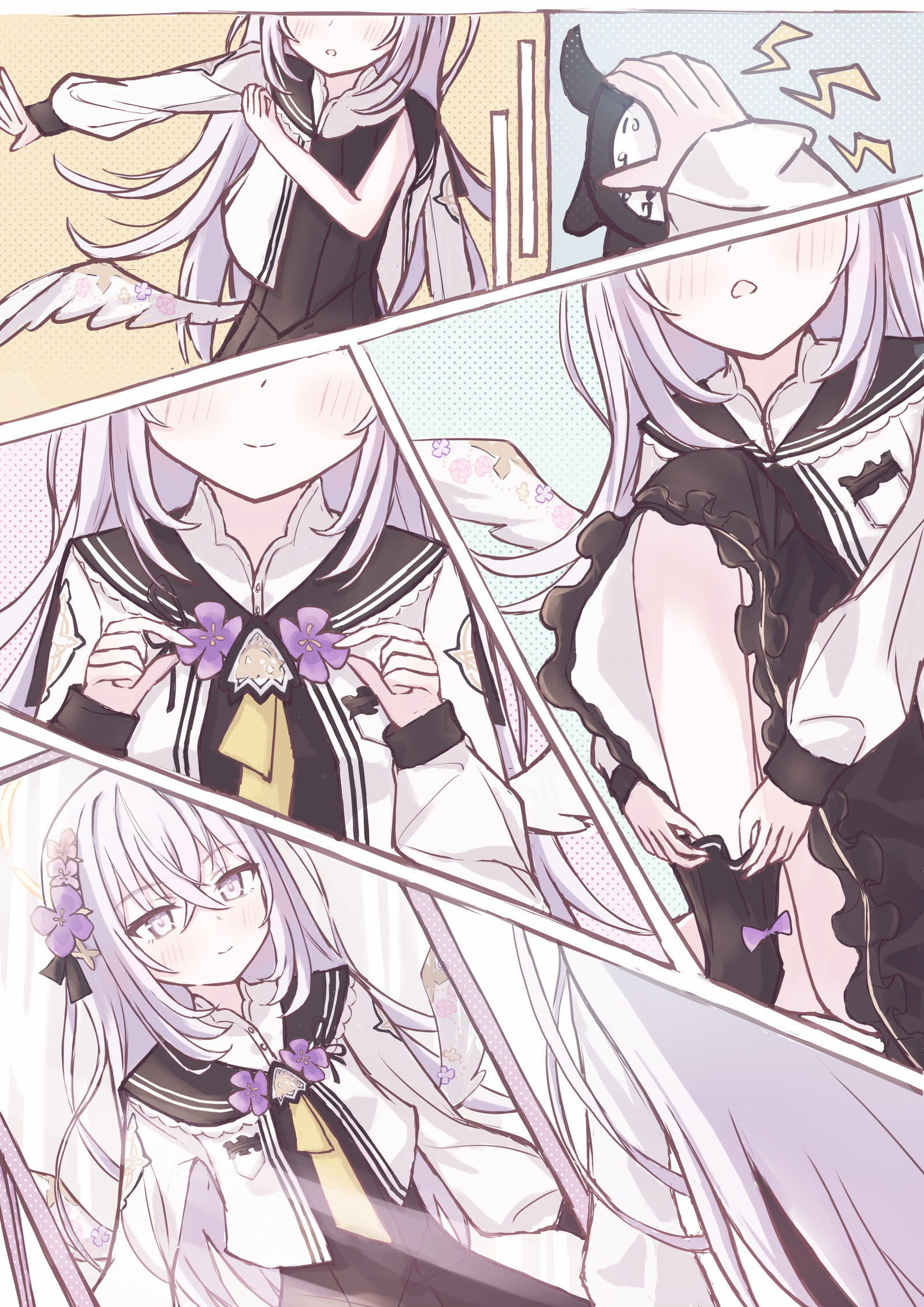 正在准备上学的阿兹萨插画图片壁纸