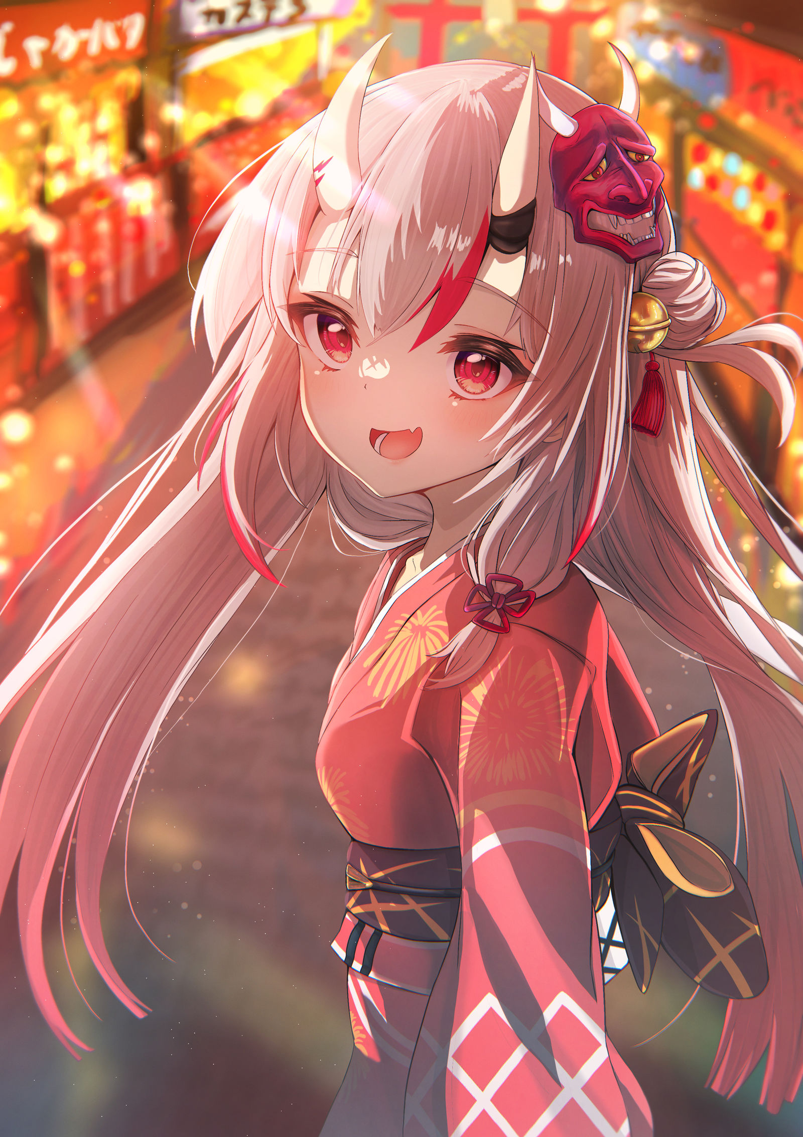 太晚了！烟花大会就要开始了？插画图片壁纸
