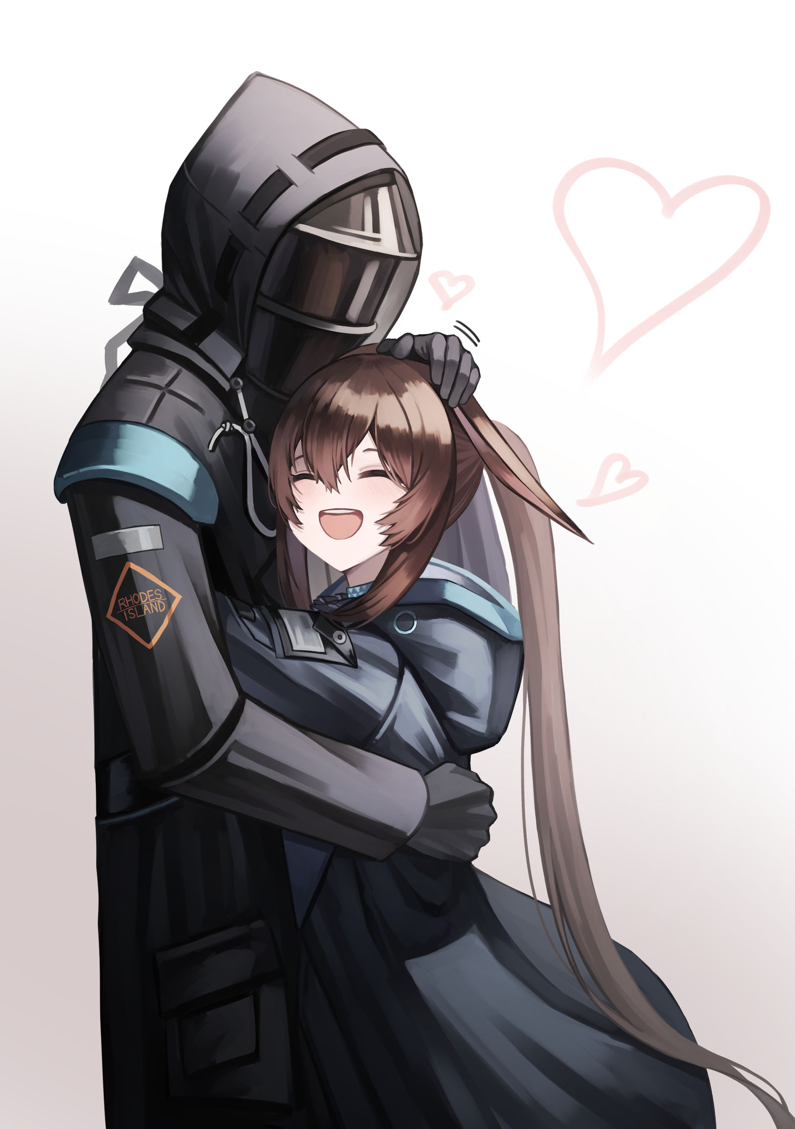 Hugging Amiya插画图片壁纸
