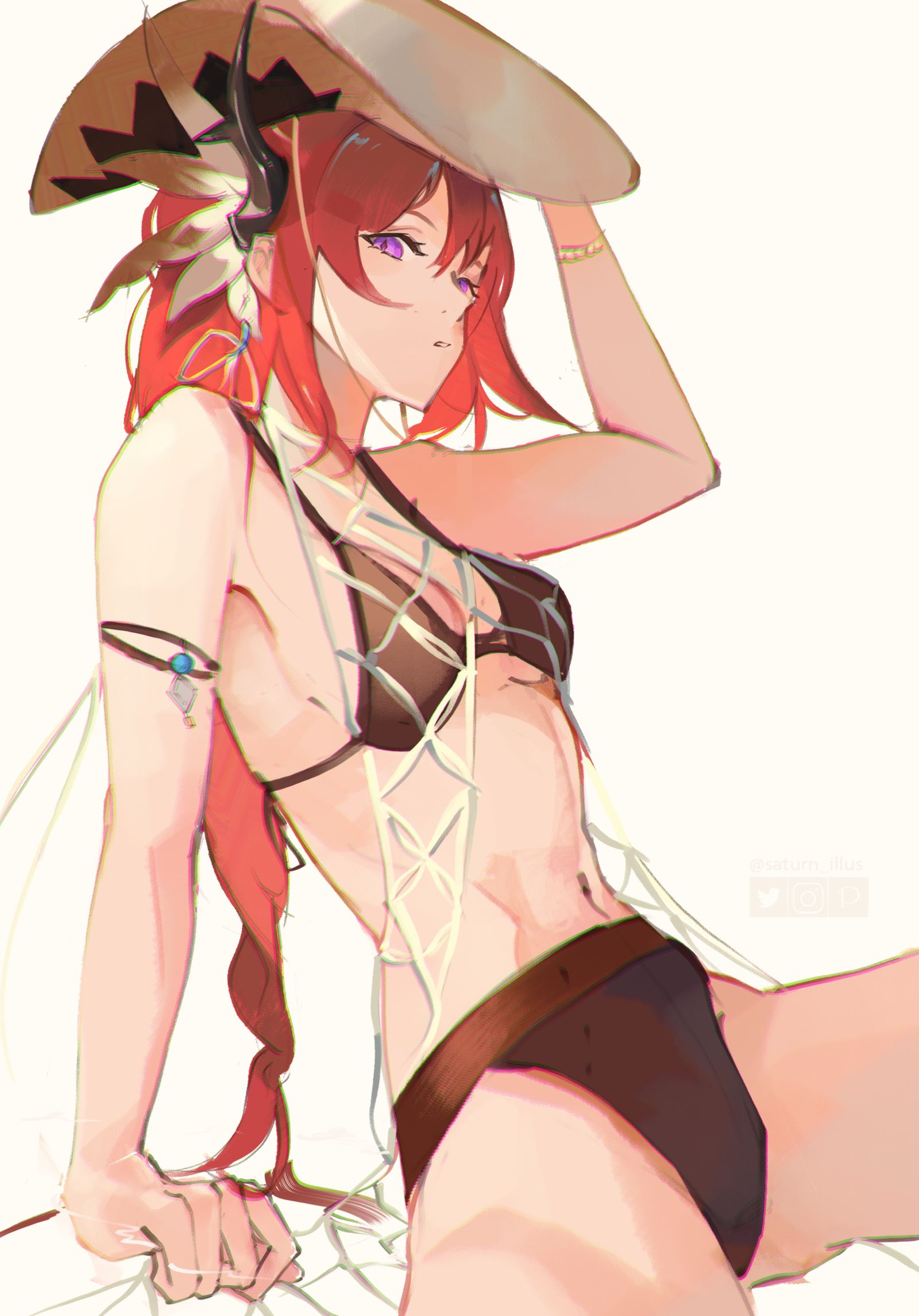 Surtr Swimsuit - [92/100]插画图片壁纸