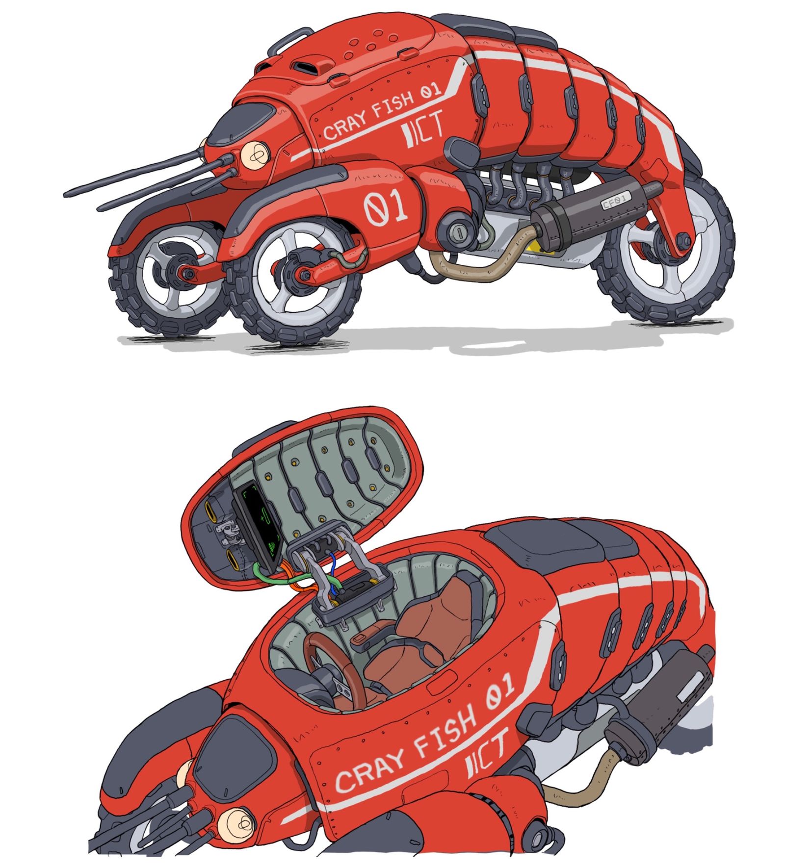 小龙虾反转试验插画图片壁纸