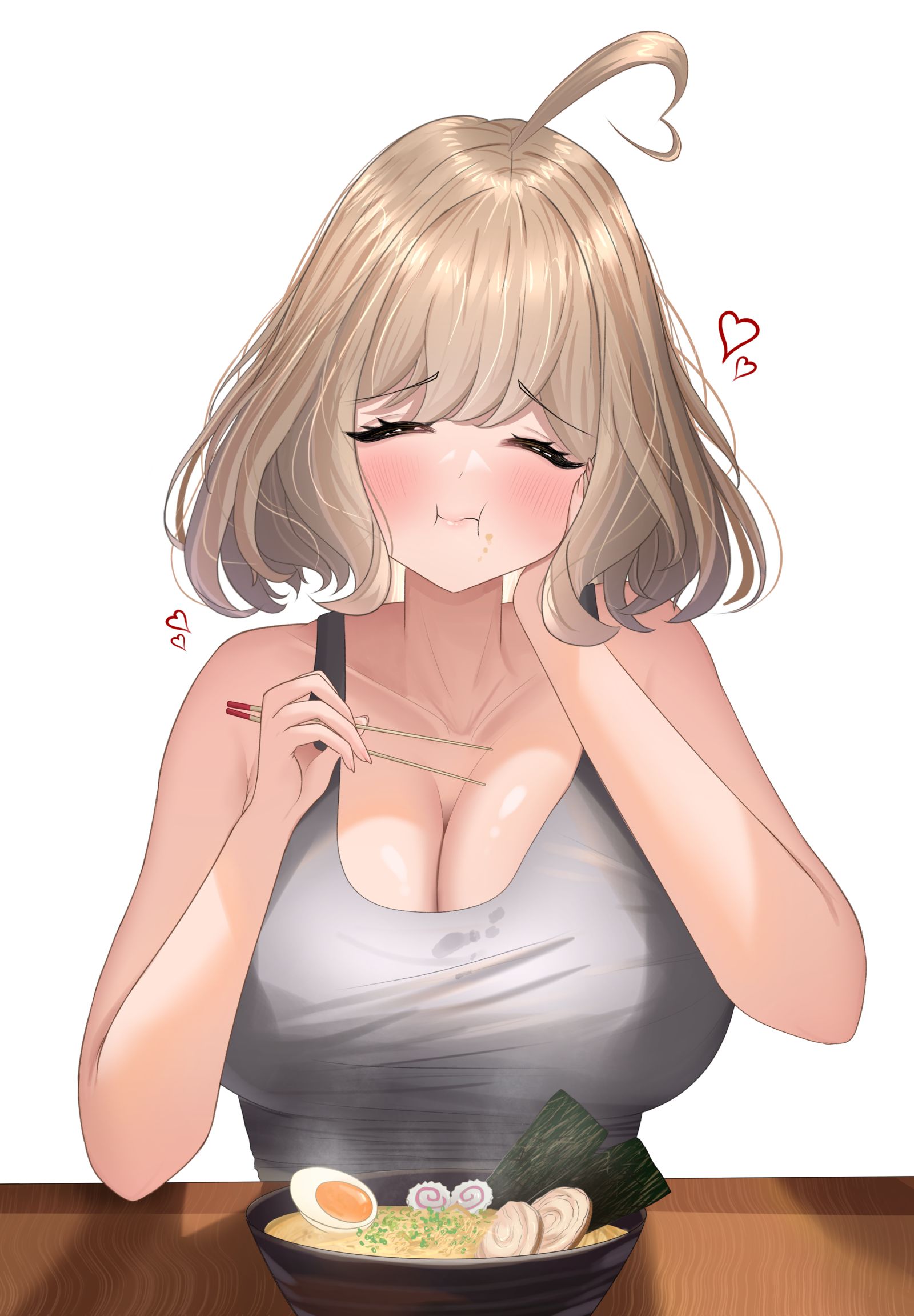 “我开动了。”插画图片壁纸