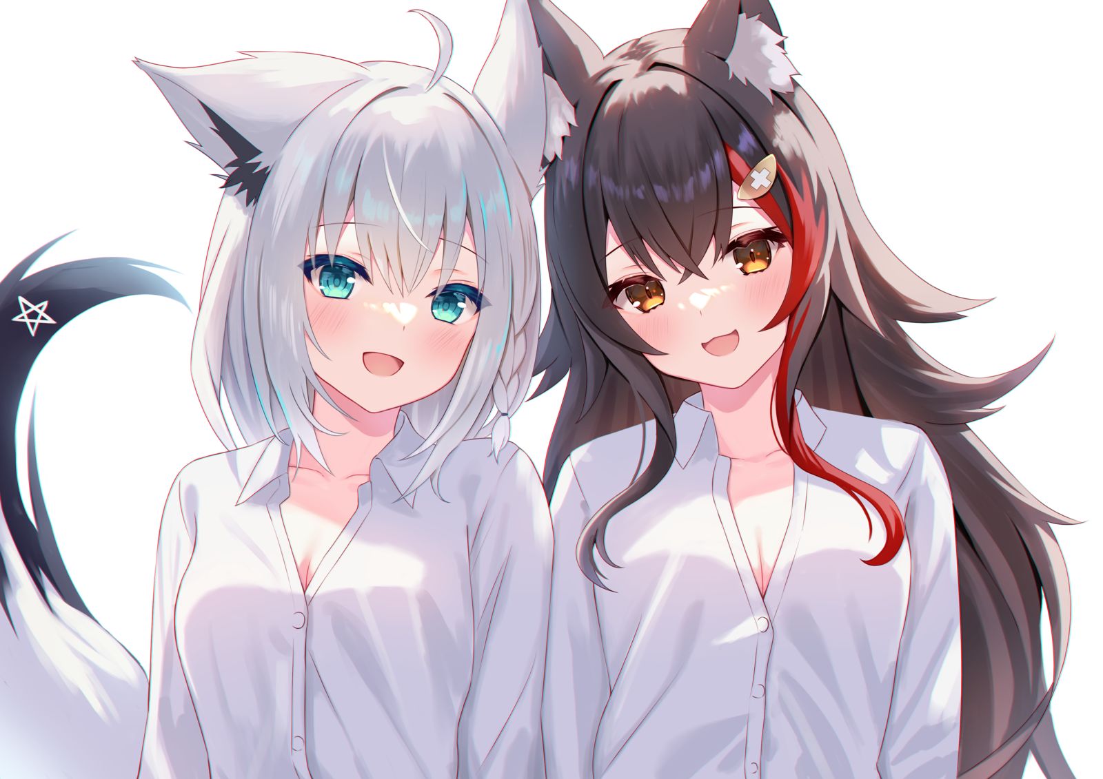 他穿着衬衫插画图片壁纸