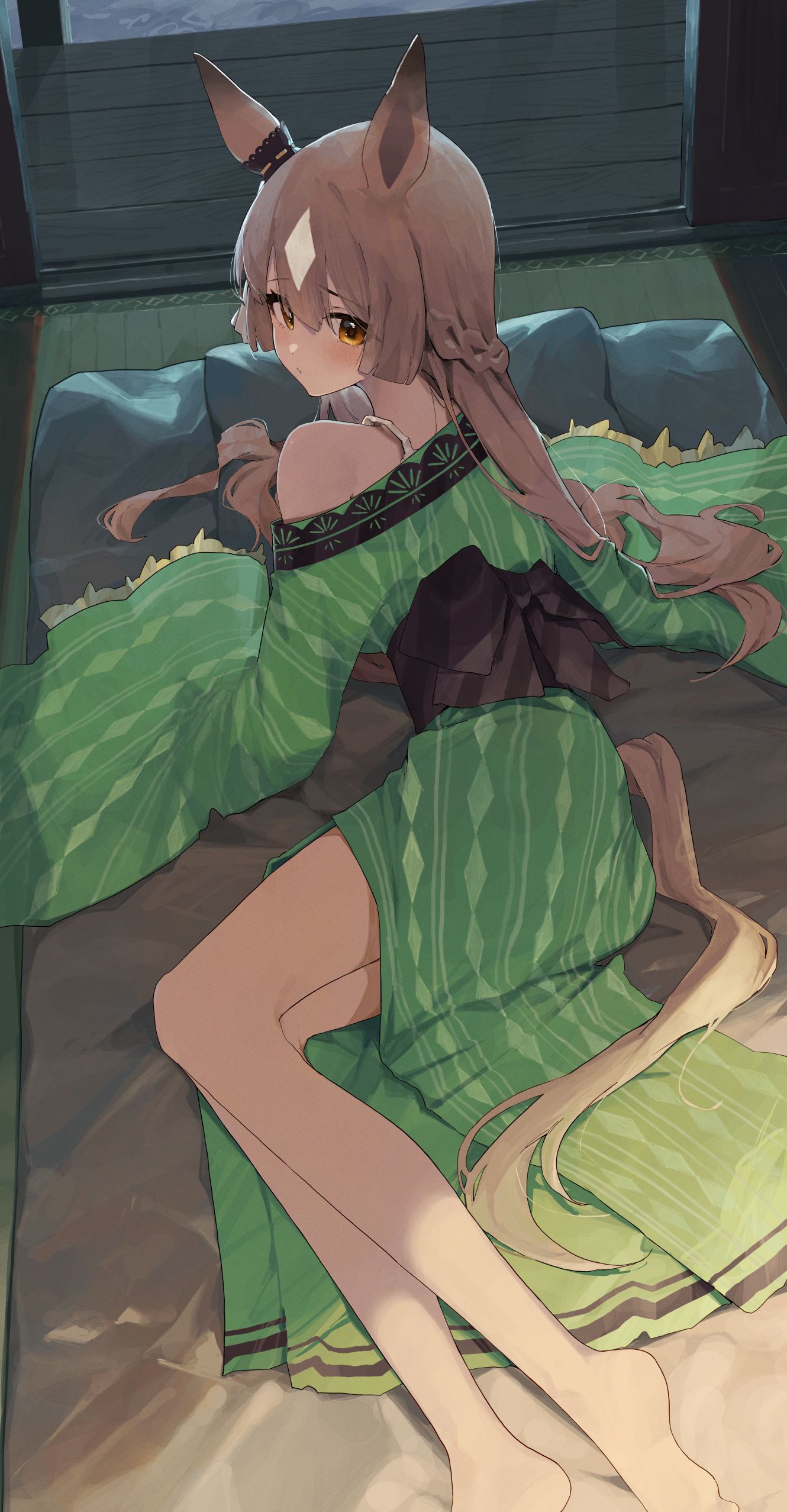 月下美少女插画图片壁纸