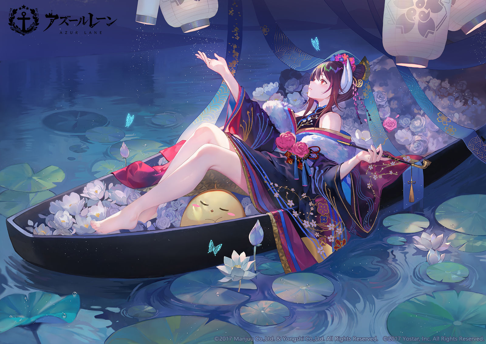 夜色插画图片壁纸