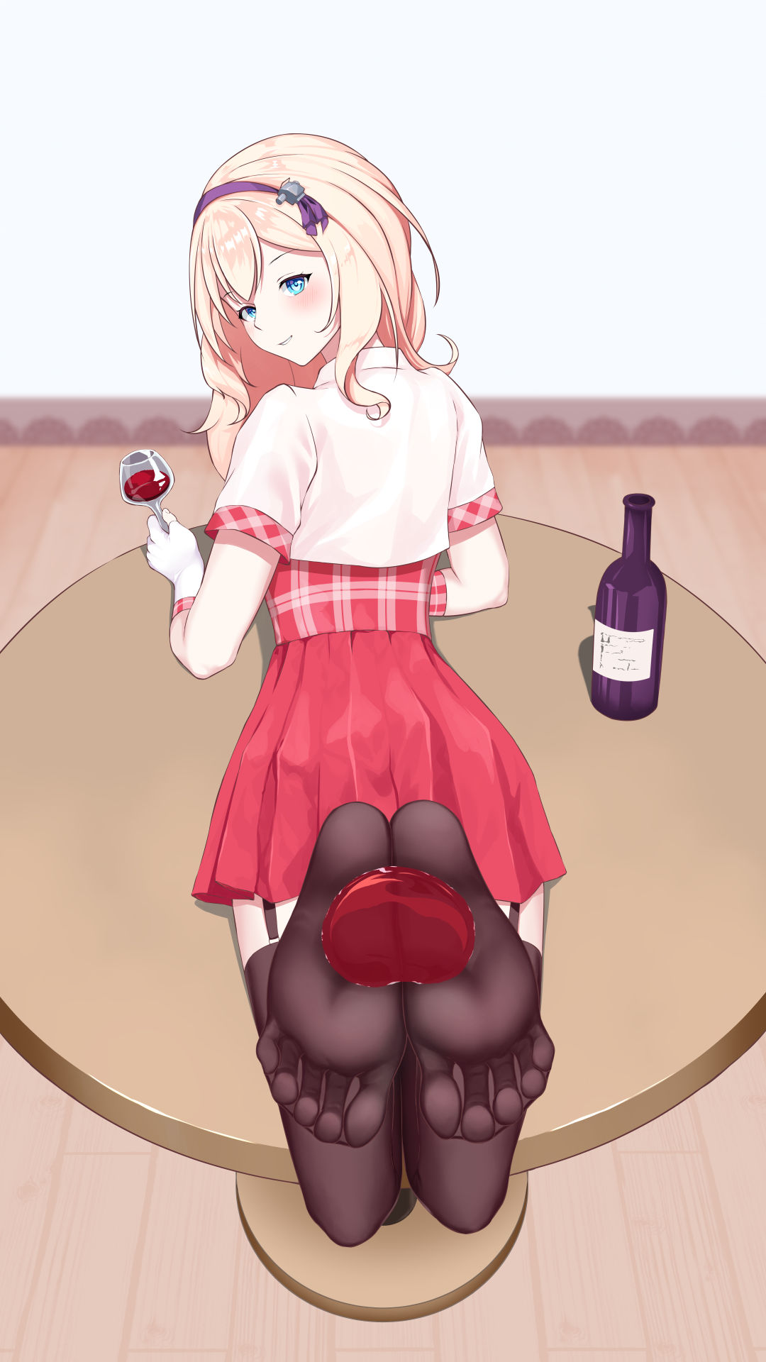 利安得 - 黑丝盛酒插画图片壁纸