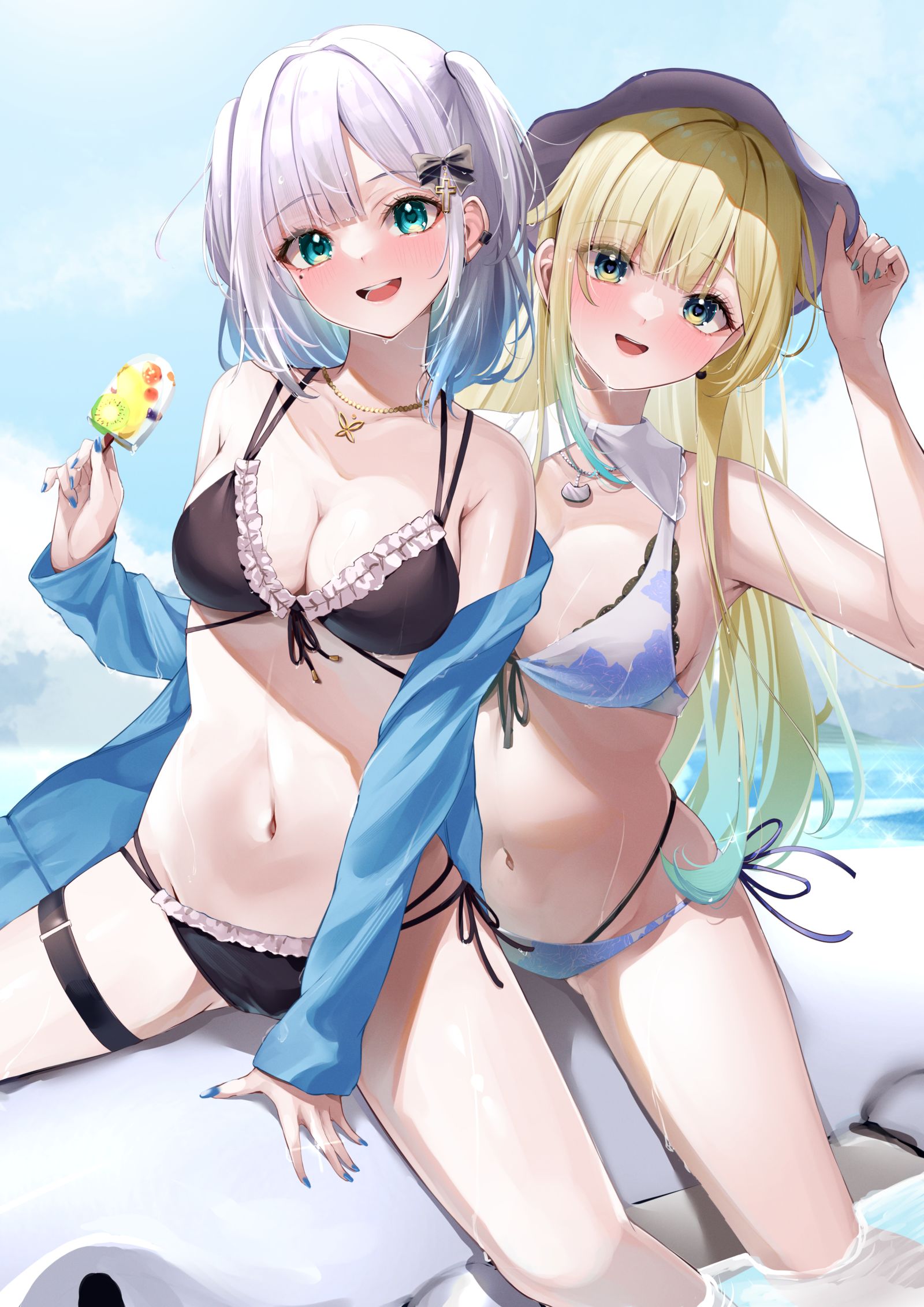 花芽堇×蓝泽爱玛插画图片壁纸