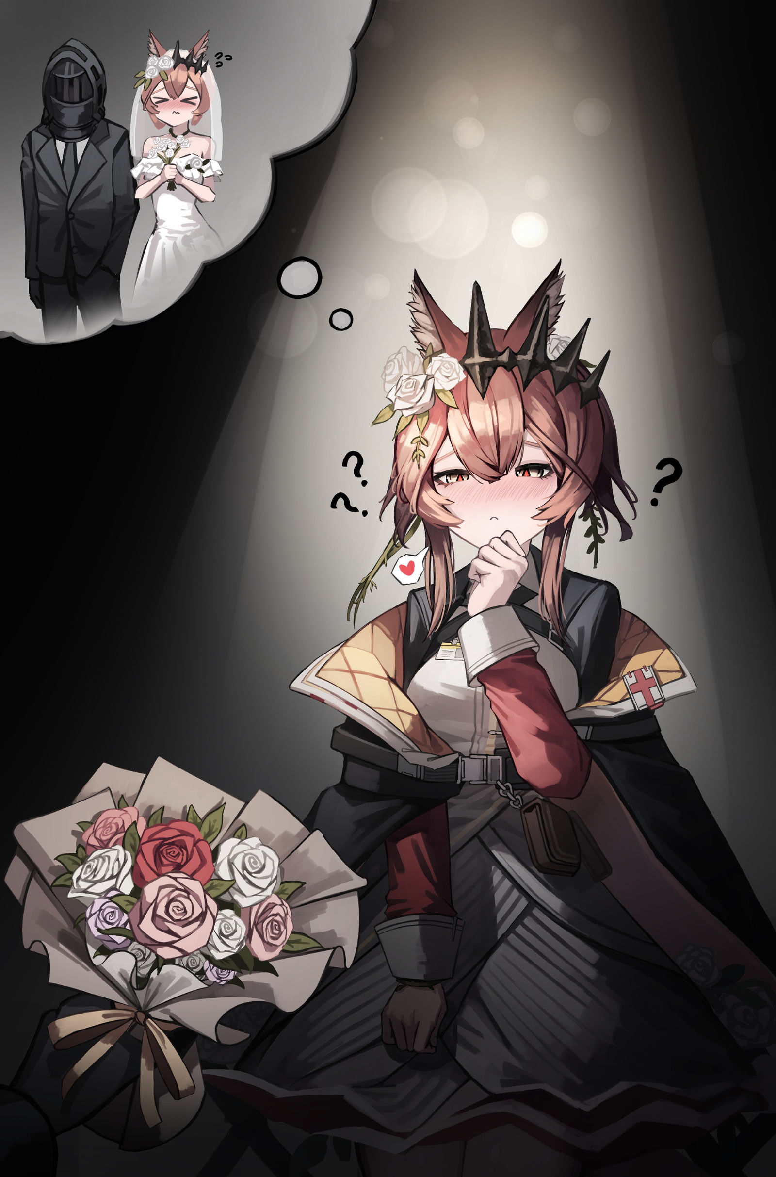 Giving flower to Vendela