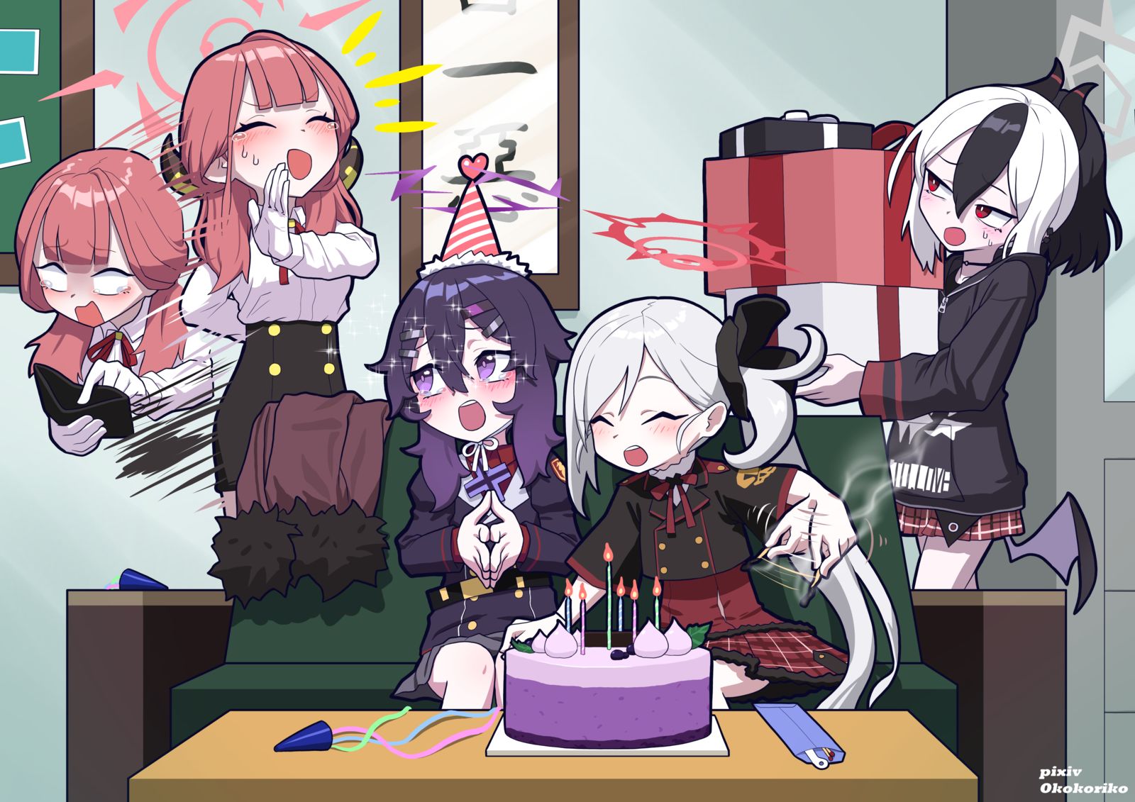 “亲爱的忙内职员的生日”插画图片壁纸