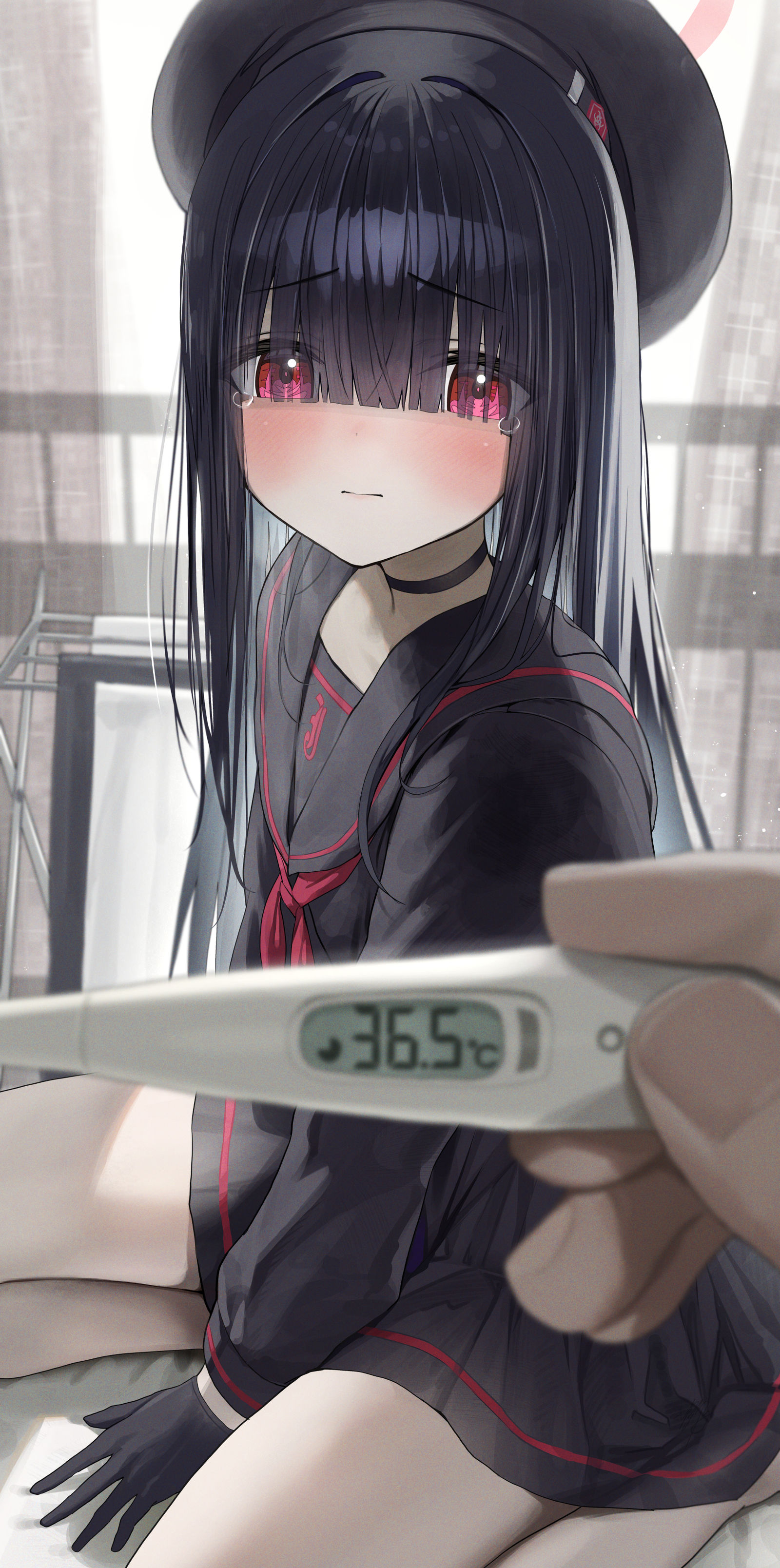 “发烧……已经不能撒娇了吗？”插画图片壁纸