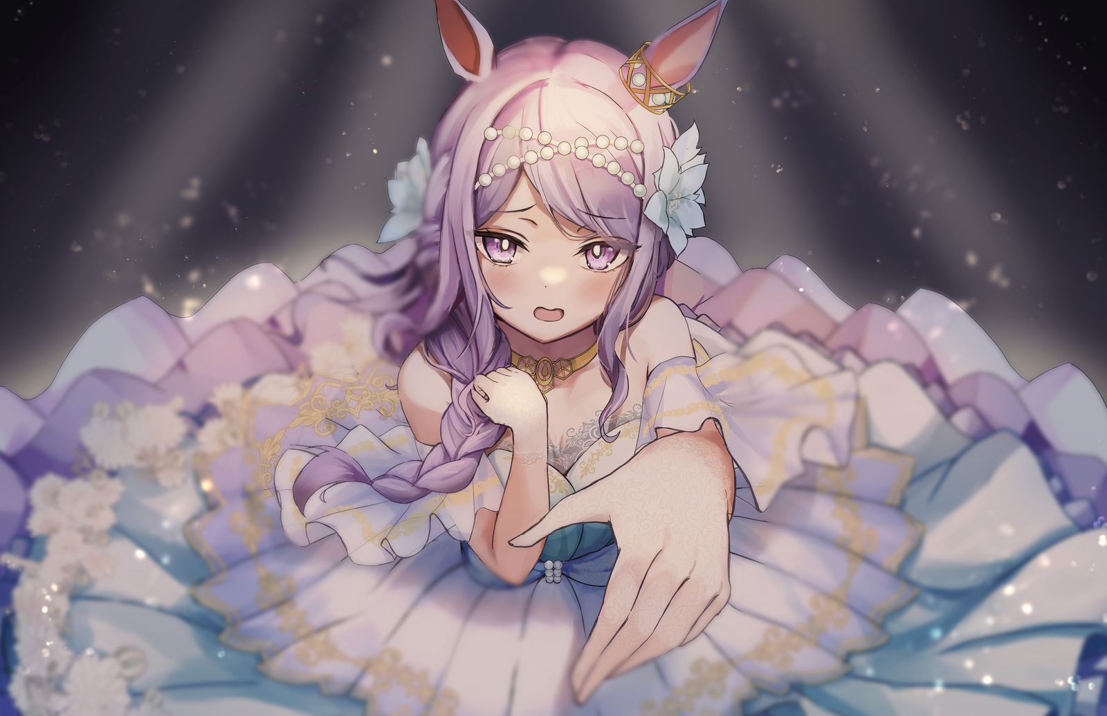 “能和我一起跳舞吗…？”插画图片壁纸