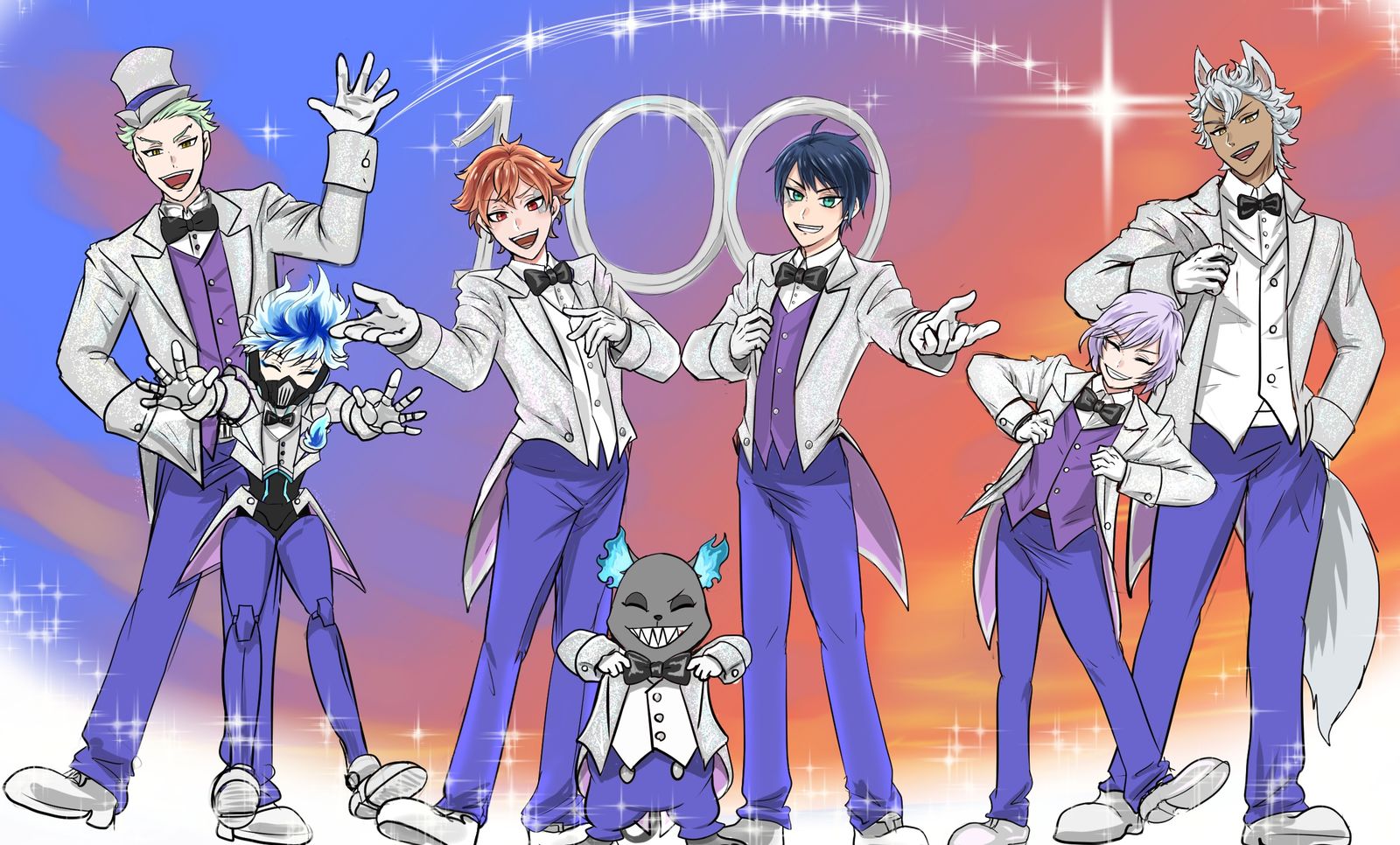 恭喜迪斯尼100周年！插画图片壁纸