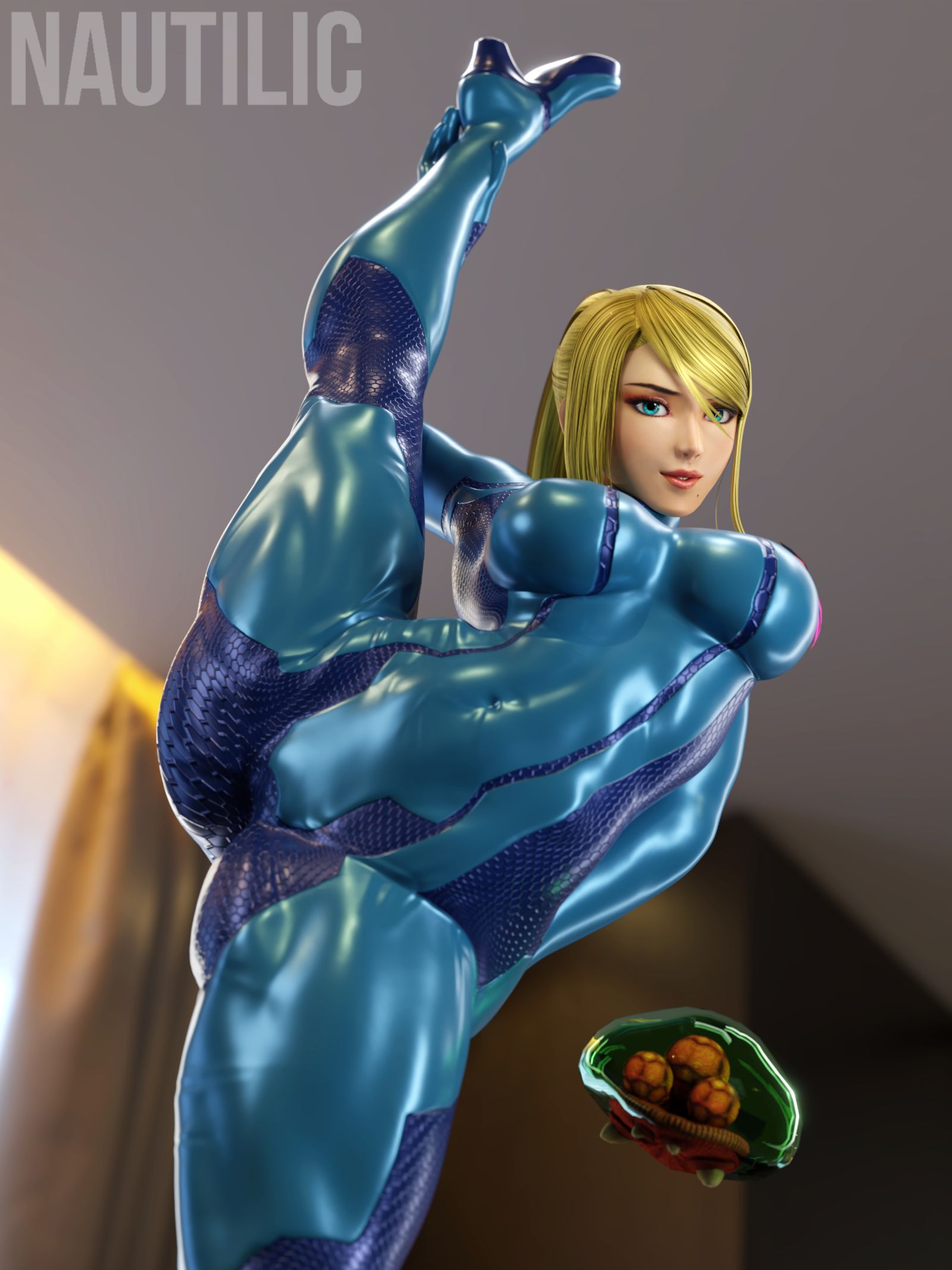 Samus Leg Stretch插画图片壁纸