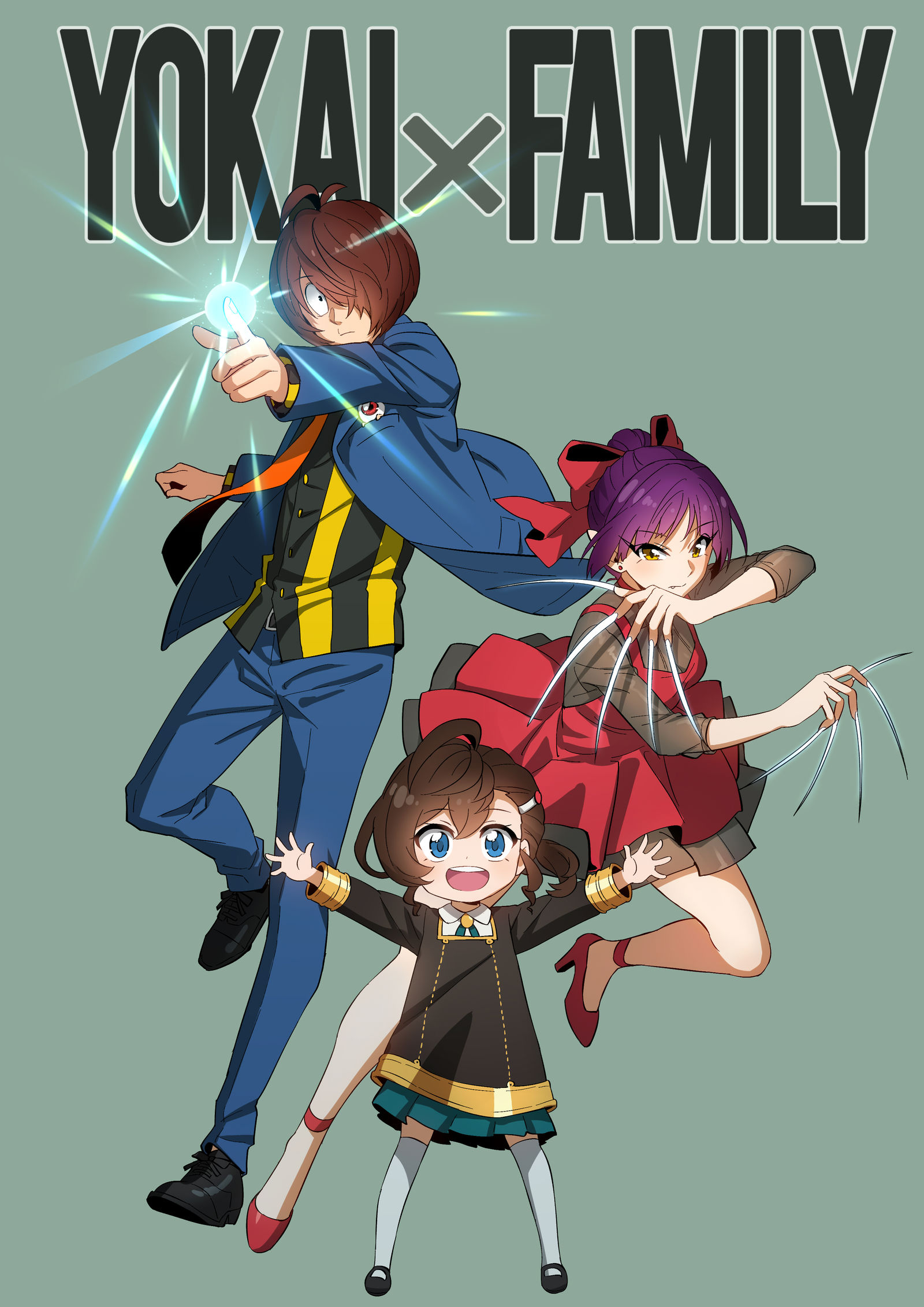 YOKAI x FAMILY插画图片壁纸