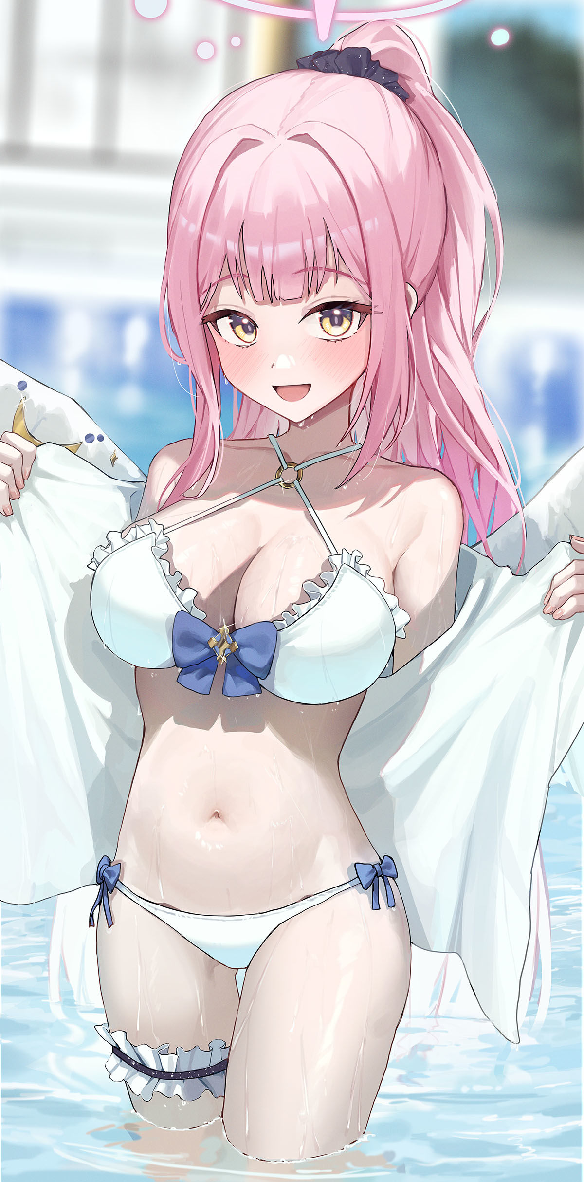 “老师，怎么样？合适吗~☆”插画图片壁纸