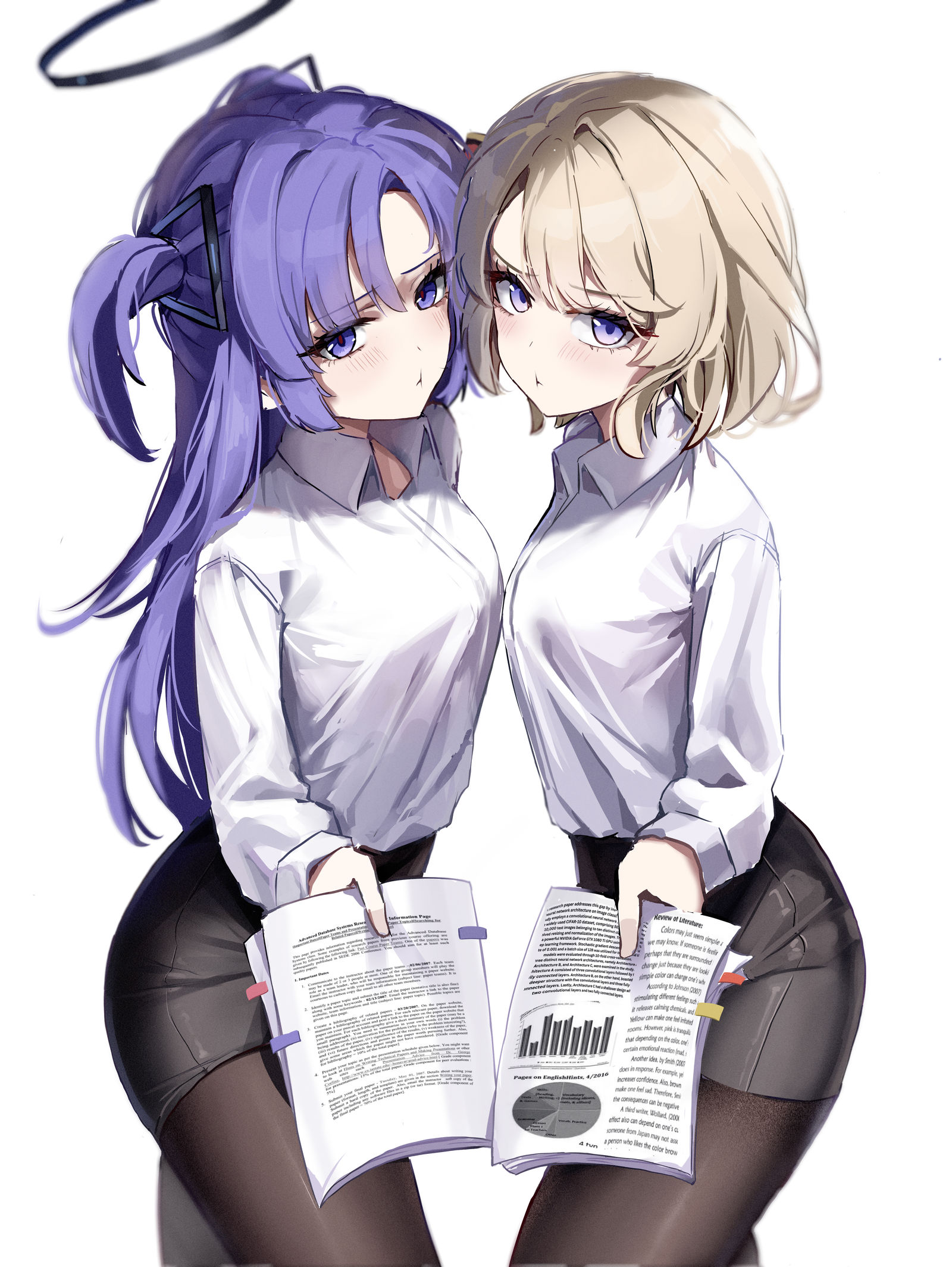 Yuuka and Nimi插画图片壁纸