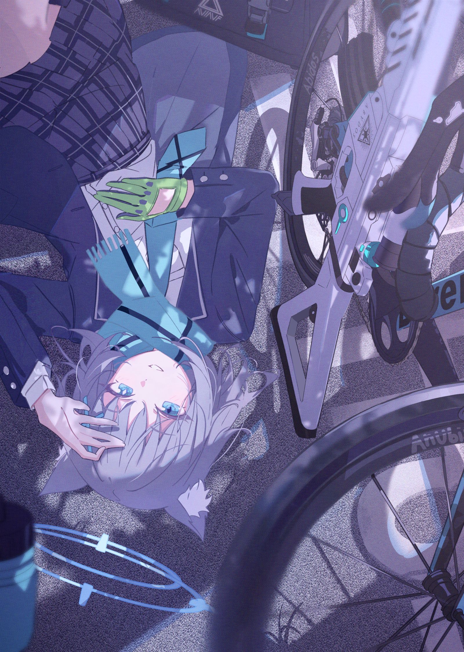 “嗯，休息一下。”插画图片壁纸