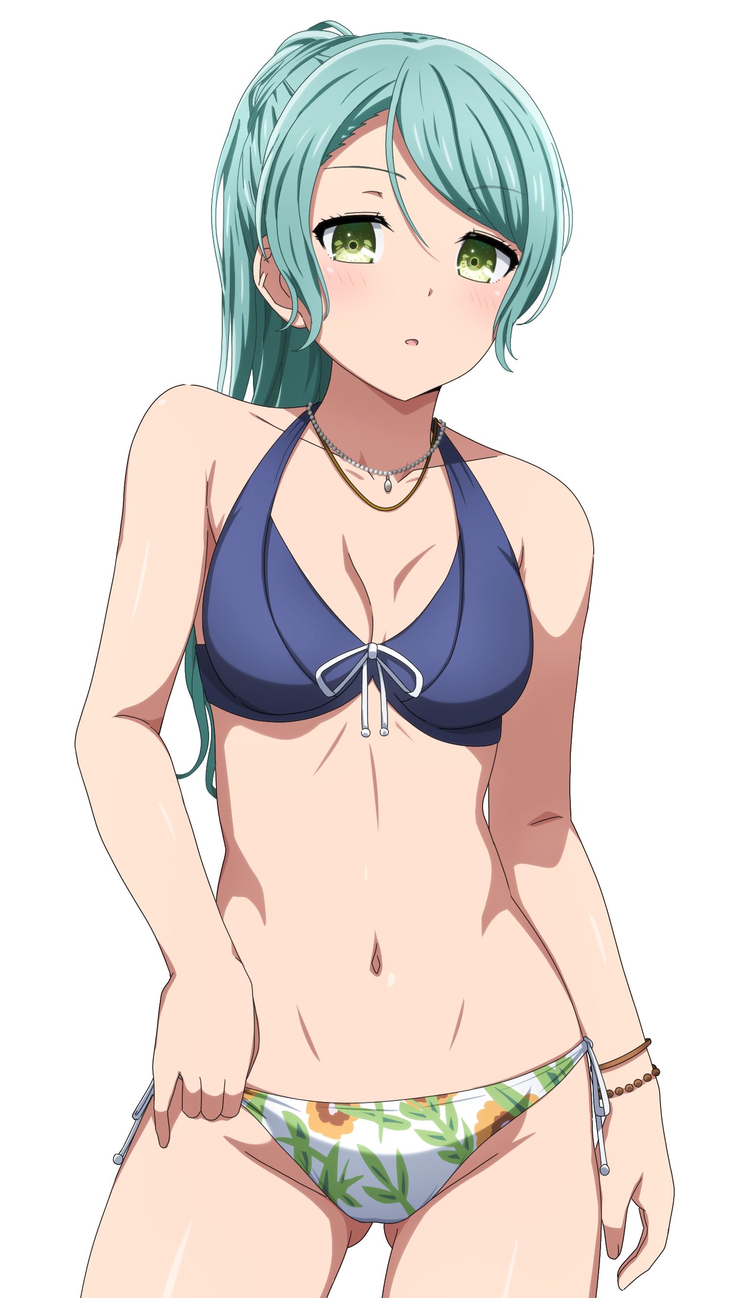 泳装纱夜插画图片壁纸