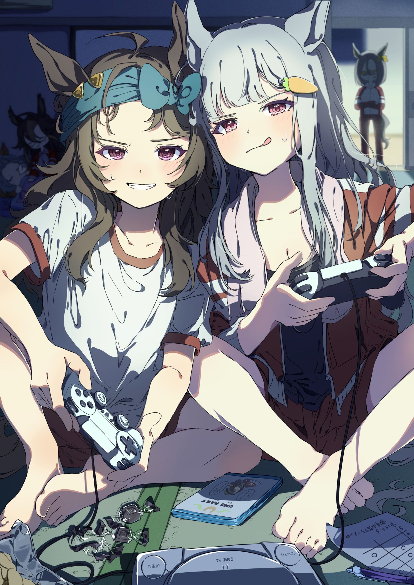 夏合宿消灯時間 插画图片壁纸