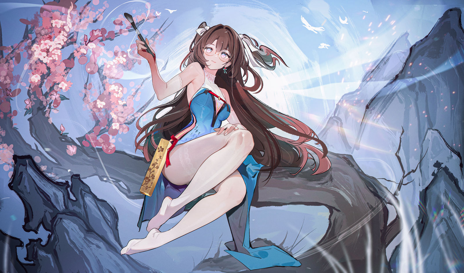 画了朕的画师-折枝插画图片壁纸