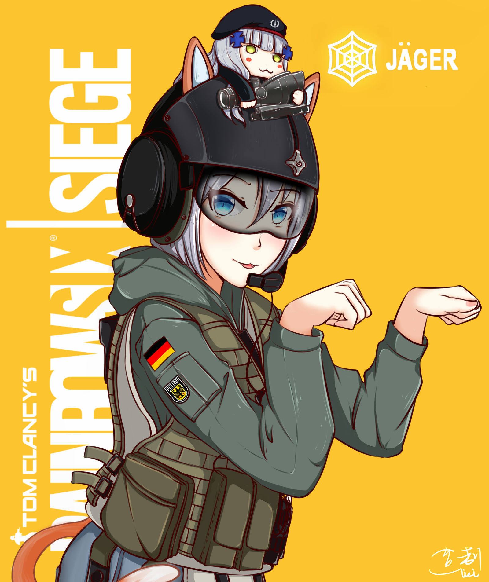 貓娘jager插画图片壁纸
