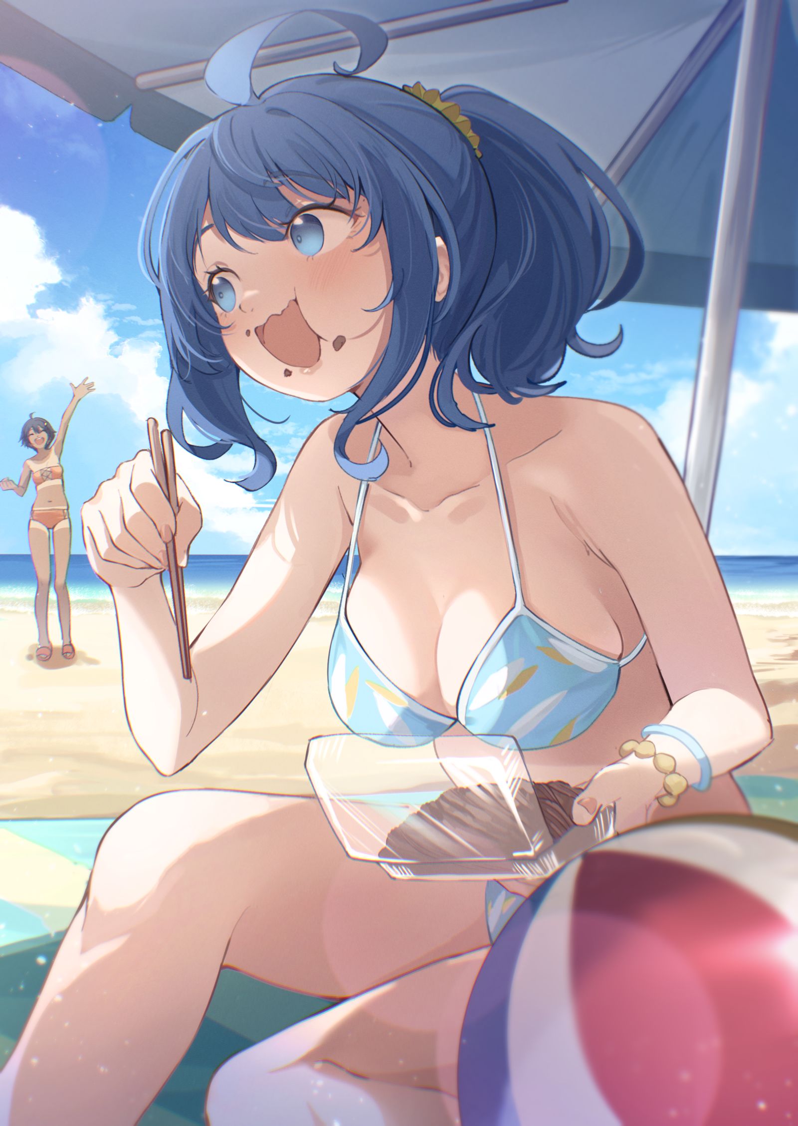 泳装八奈见插画图片壁纸