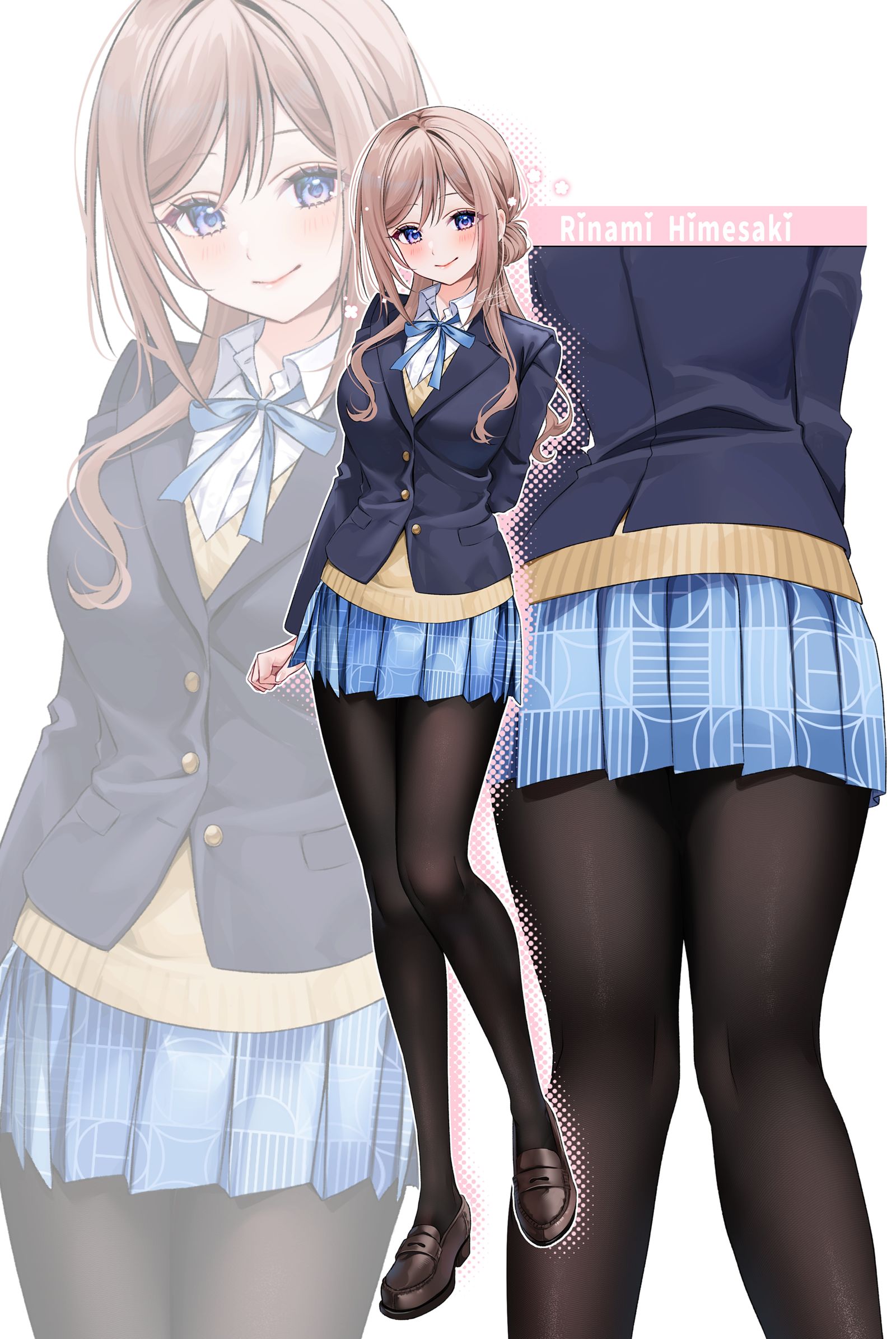 制服莉波插画图片壁纸