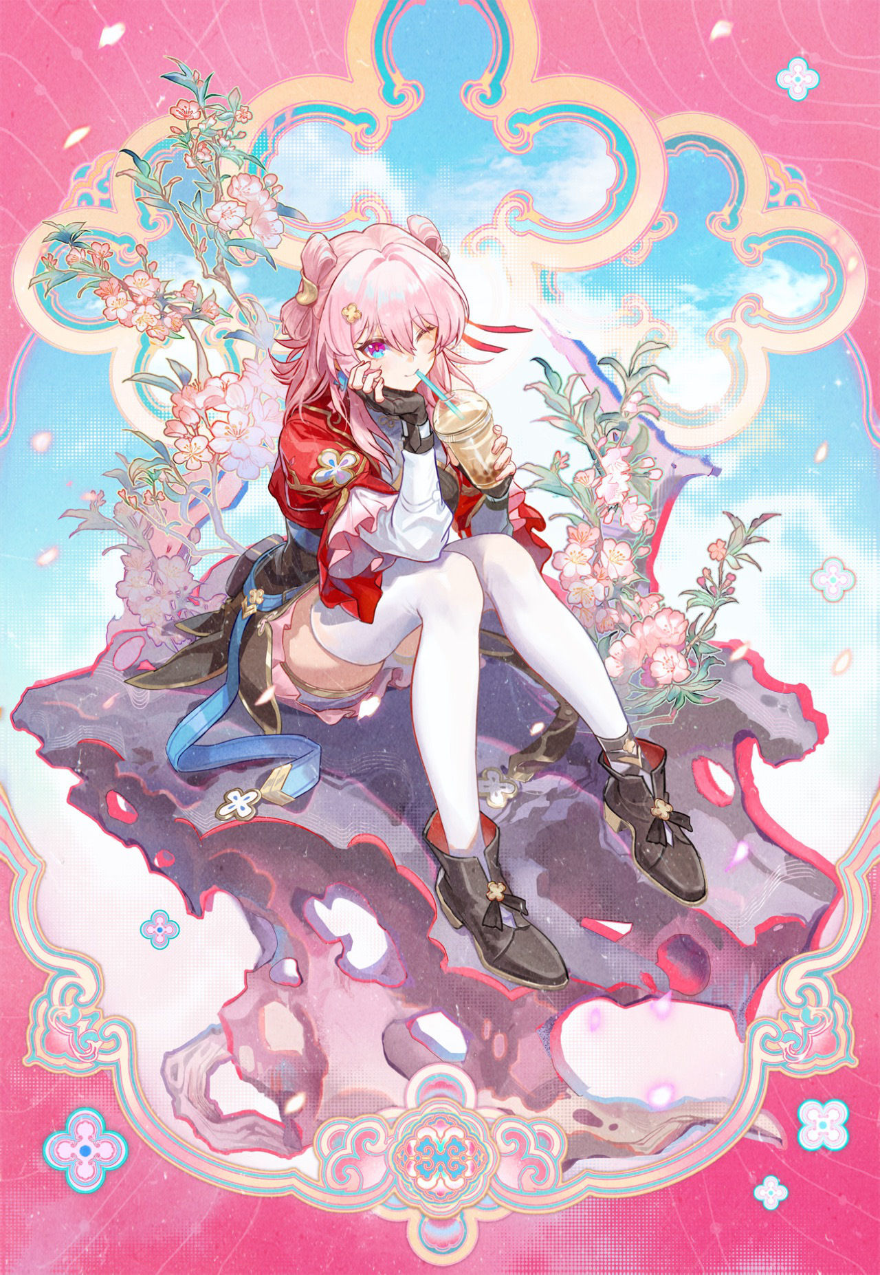 饮茶先啦！插画图片壁纸