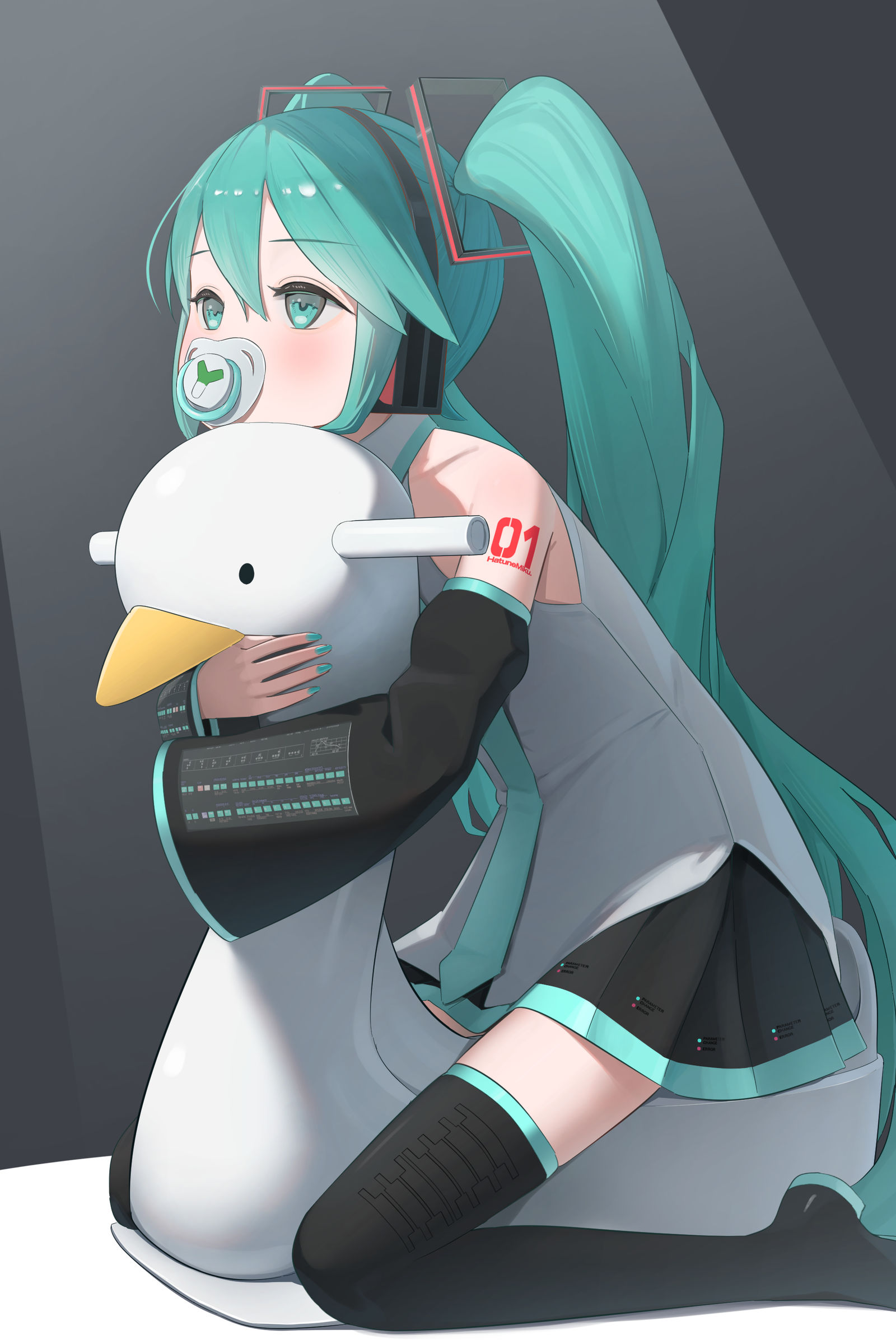 初音未来，讨厌一切插画图片壁纸