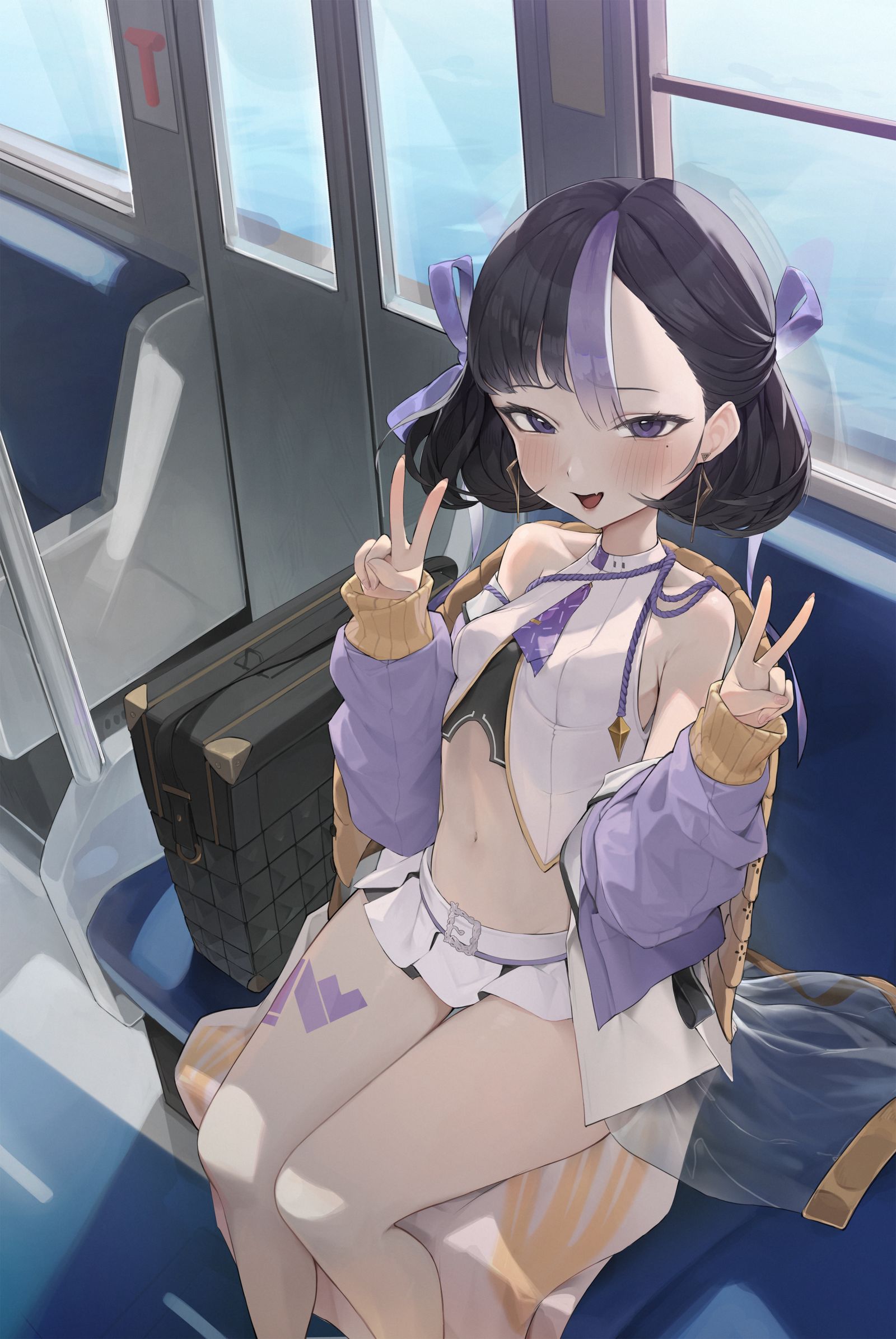 on the subway插画图片壁纸