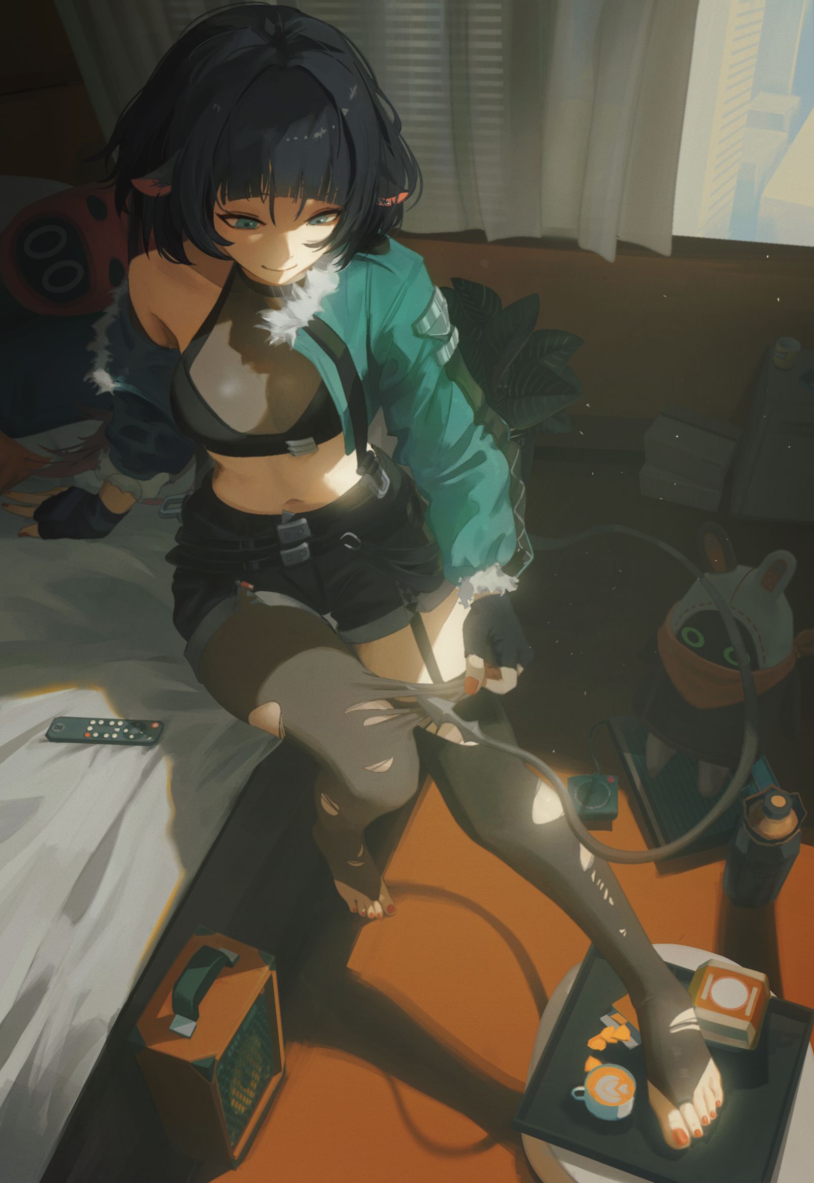 简和她的霹雳袜子插画图片壁纸