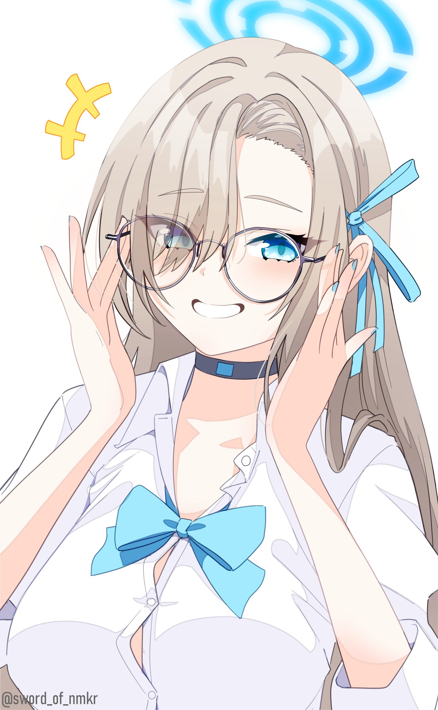 眼镜阿斯纳（制服）插画图片壁纸