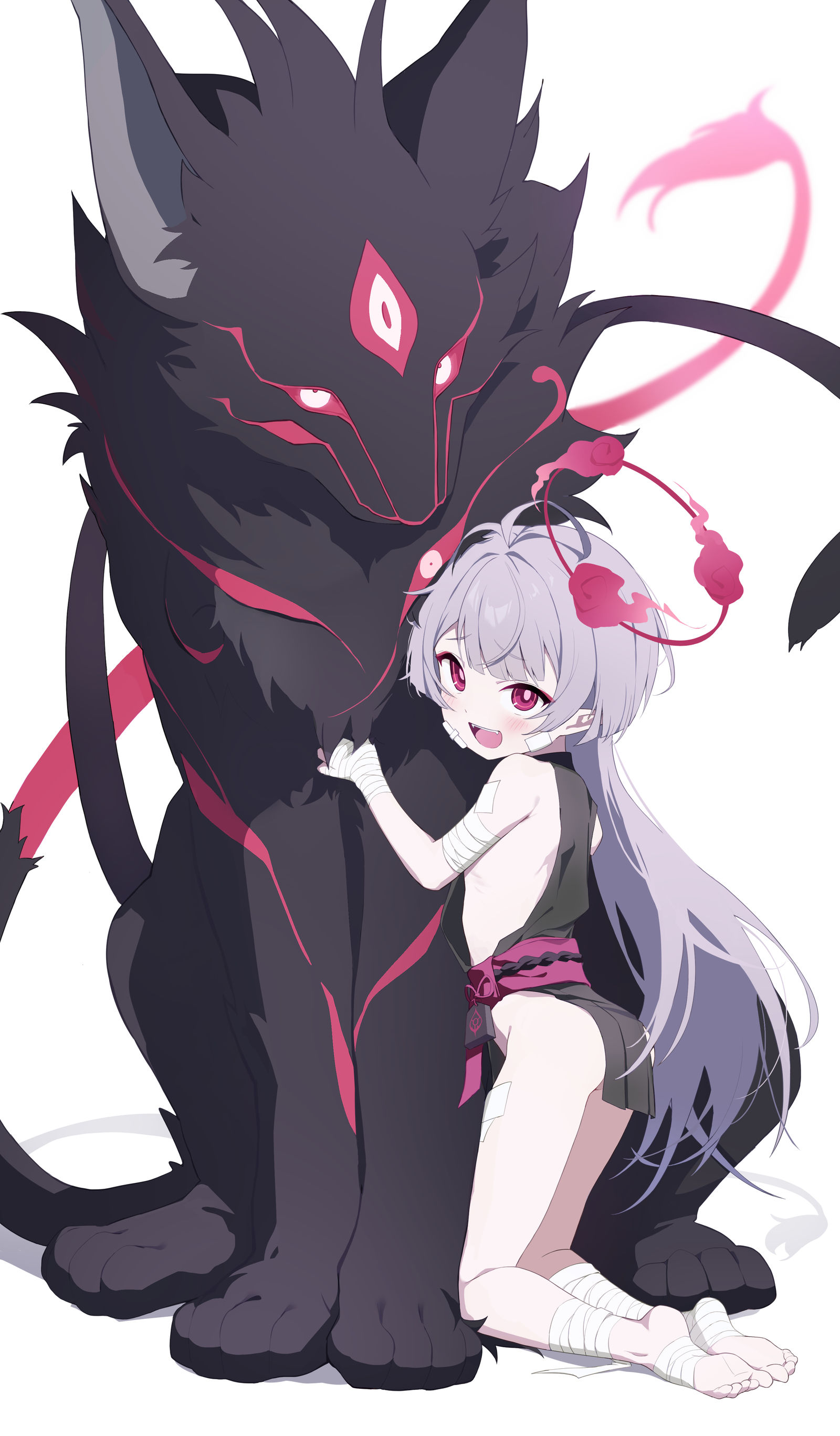 我家的小猫插画图片壁纸