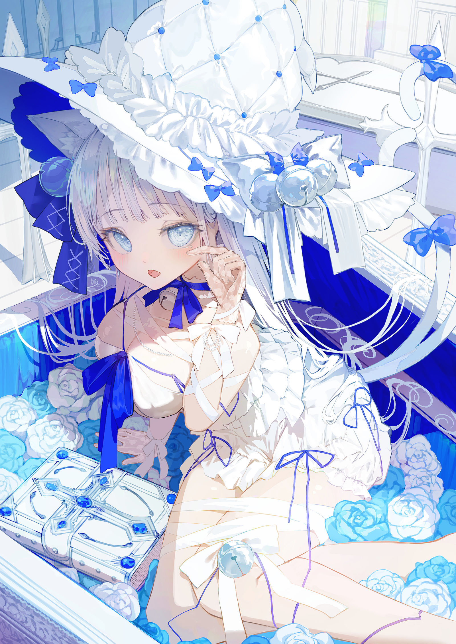 沉睡棺材的白猫魔女