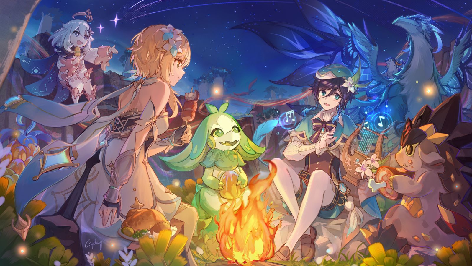 龙和开始的摇篮曲插画图片壁纸