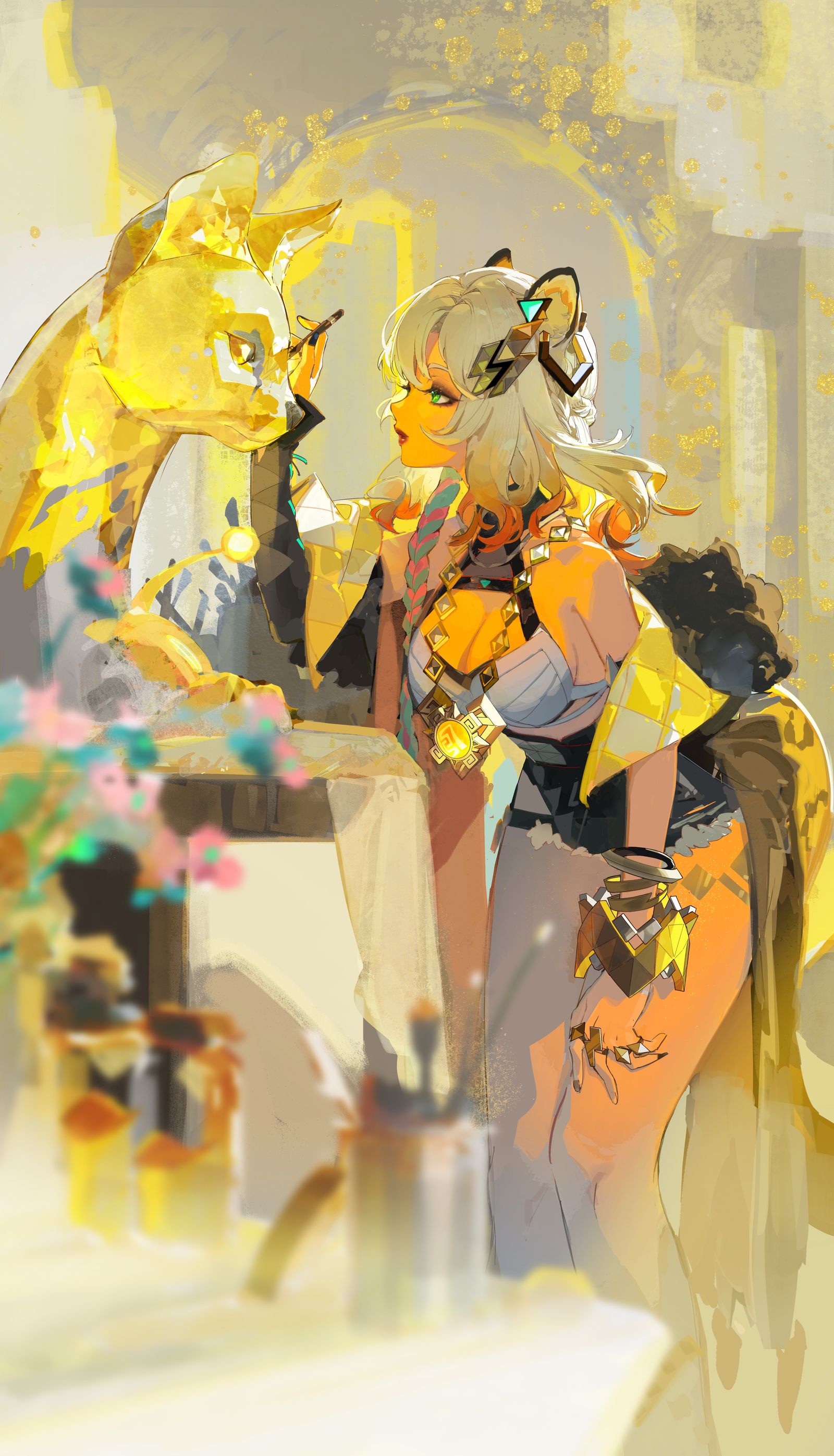 雕琢晶石插画图片壁纸