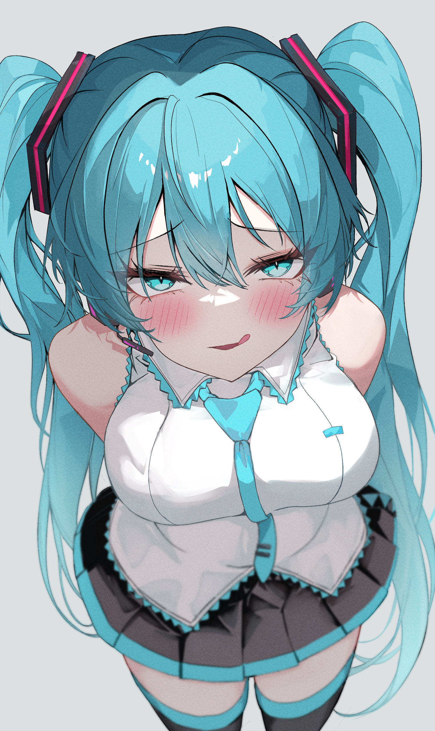 尝到什么味道的初音未来插画图片壁纸