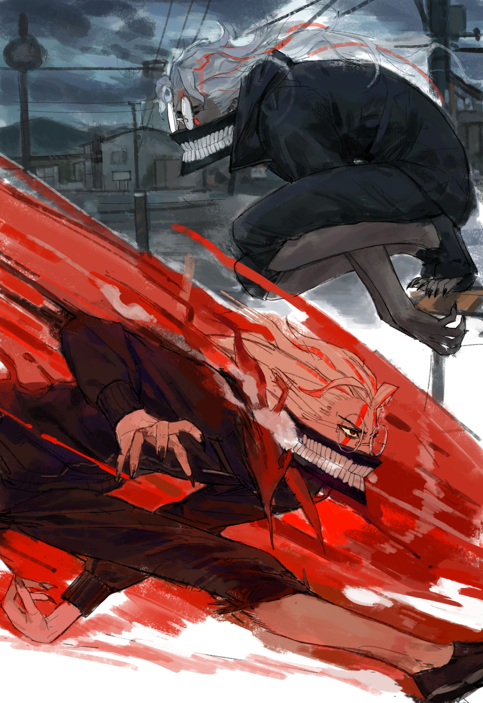 高速男孩插画图片壁纸