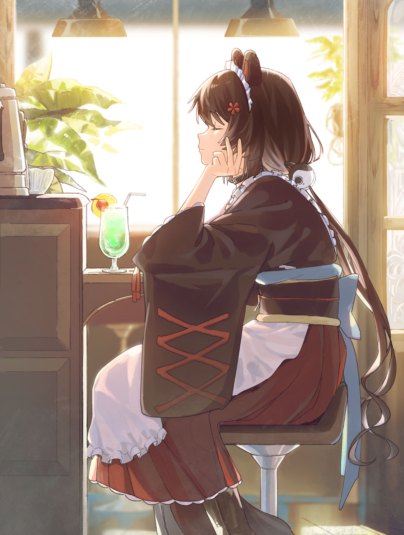 戌亥和总结花旗插画图片壁纸