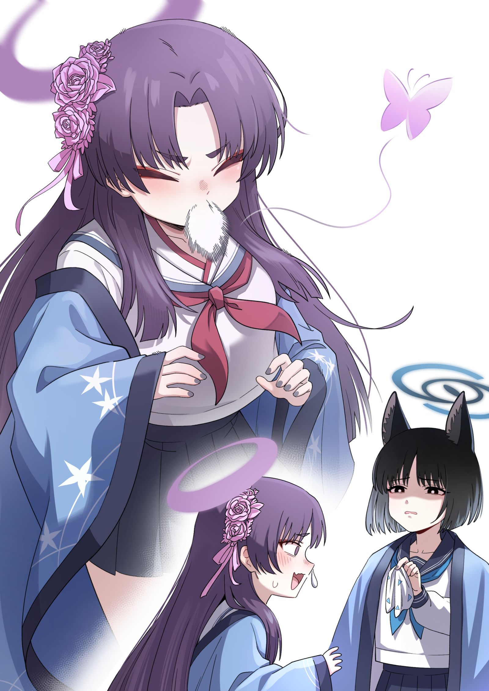 流鼻涕插画图片壁纸