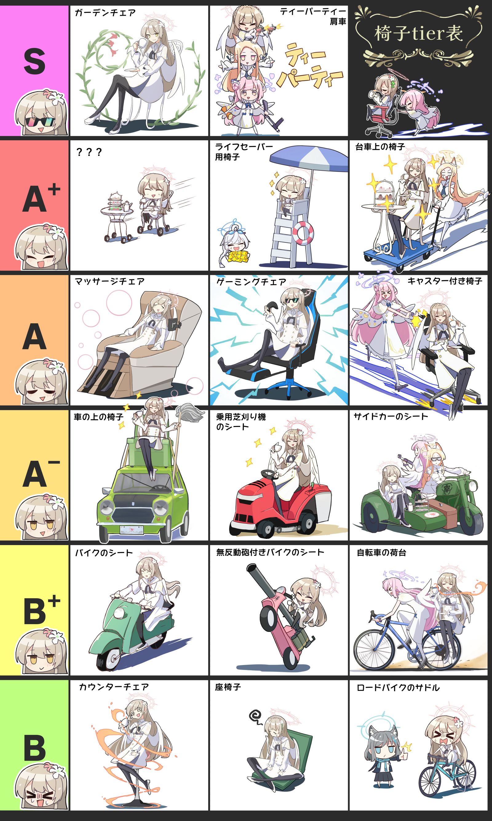 椅子tier表（最新版２）插画图片壁纸