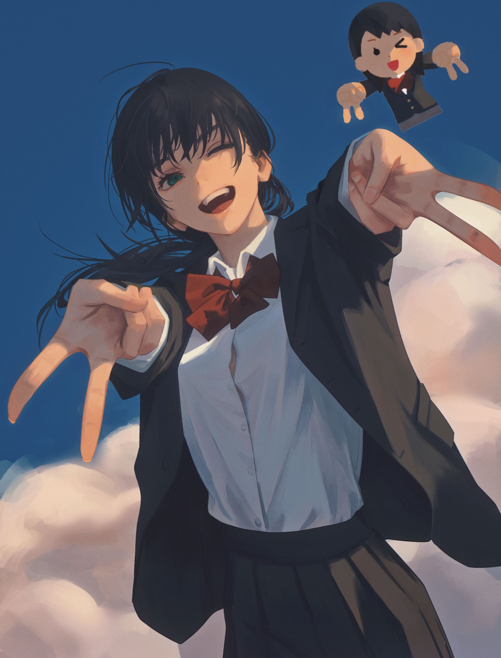 “耶x2”插画图片壁纸