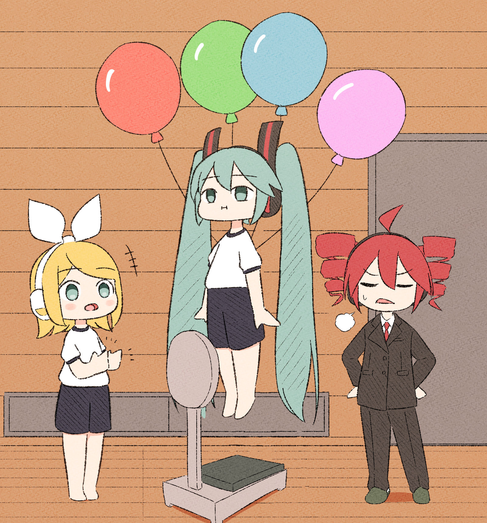 初音未来，体重0kg插画图片壁纸