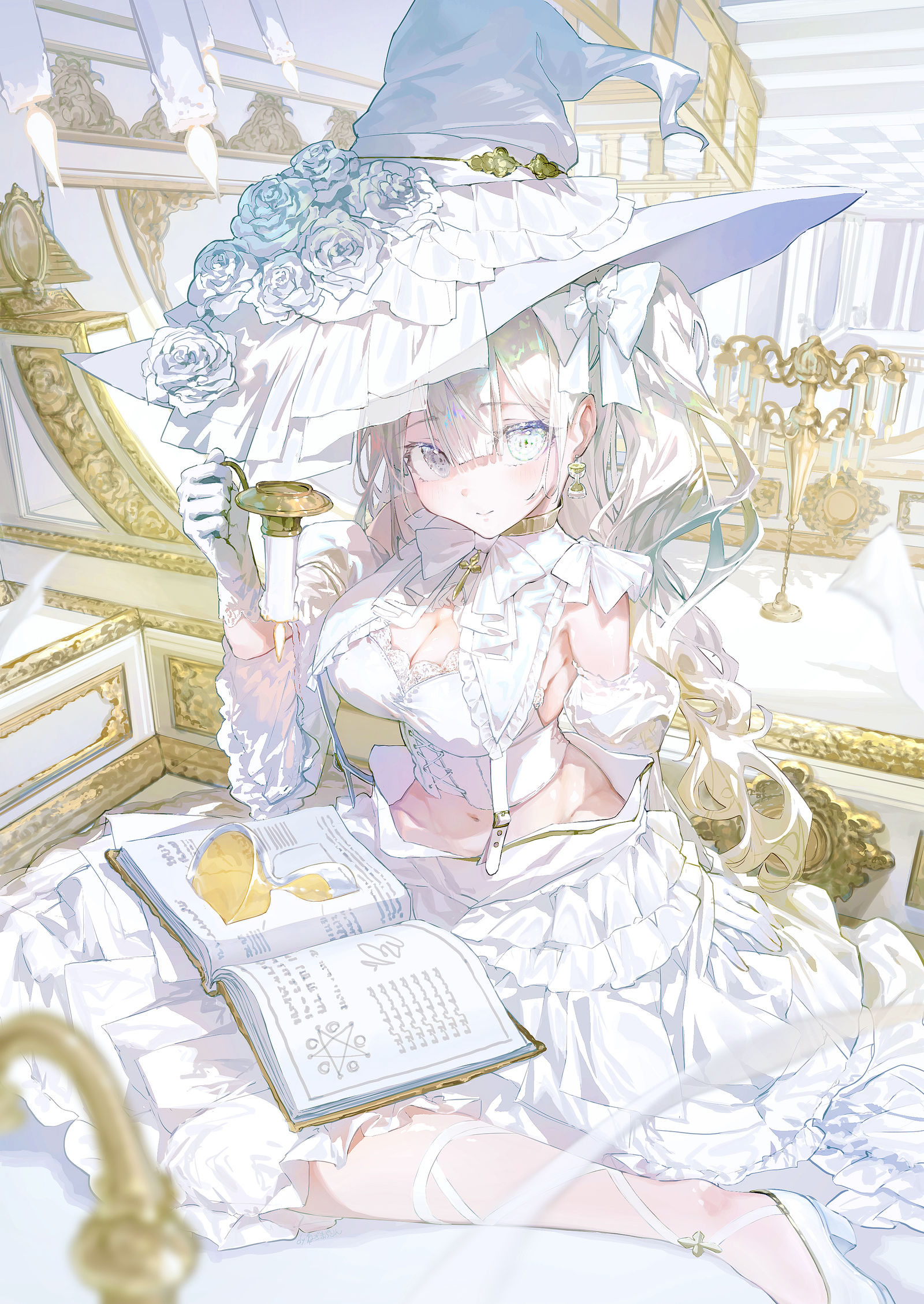 时光倒流的白魔女插画图片壁纸