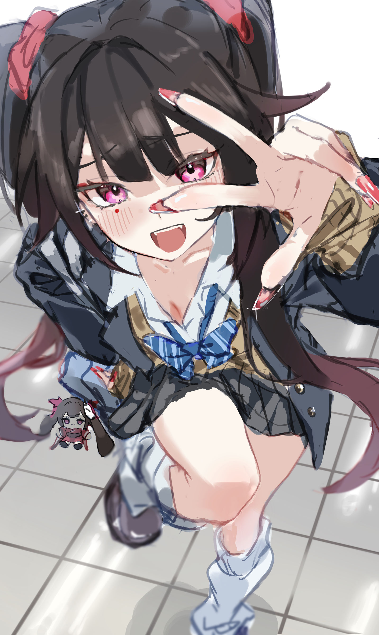 快乐系JK烟花插画图片壁纸